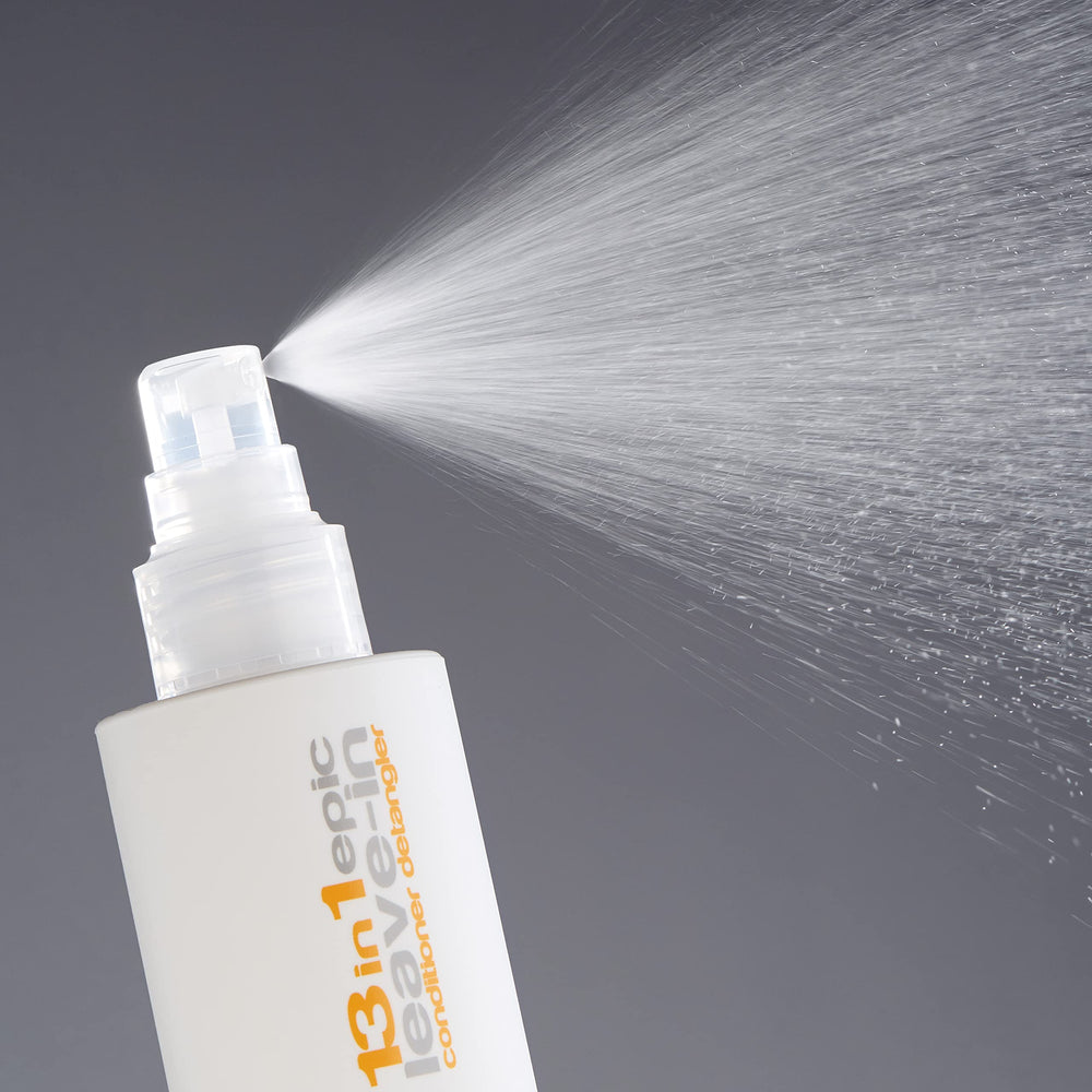 Sustainable Glam Epic applied to dry hair for refresh and moisture