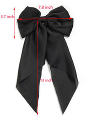 SUSULU black bow hairclip with a large bow for voluminous back styling.