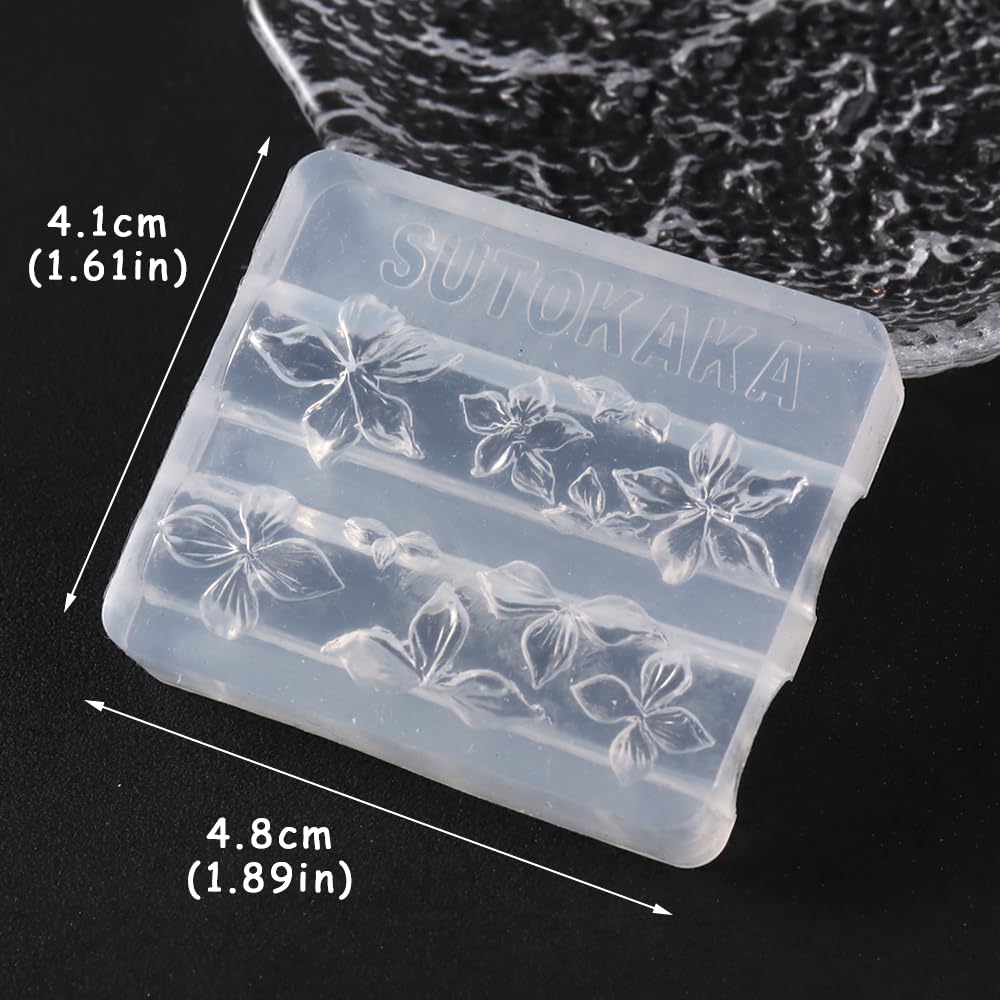 SUTOKAKA hibiscus flower carving template for tropical nail designs