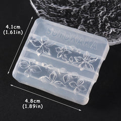 SUTOKAKA hibiscus flower carving template for tropical nail designs