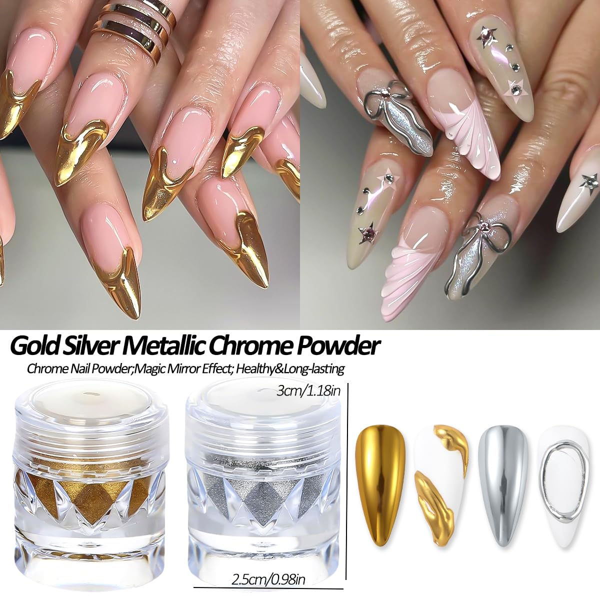 SUTOZMIWE chrome nail powder brown earthy depth for nail art