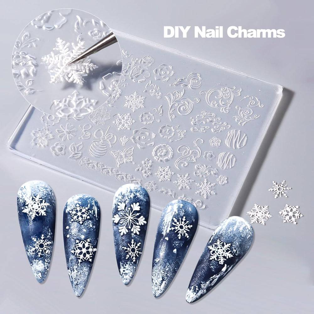 SUTOZMIWE nail art molds floral design for subtle 3D charms