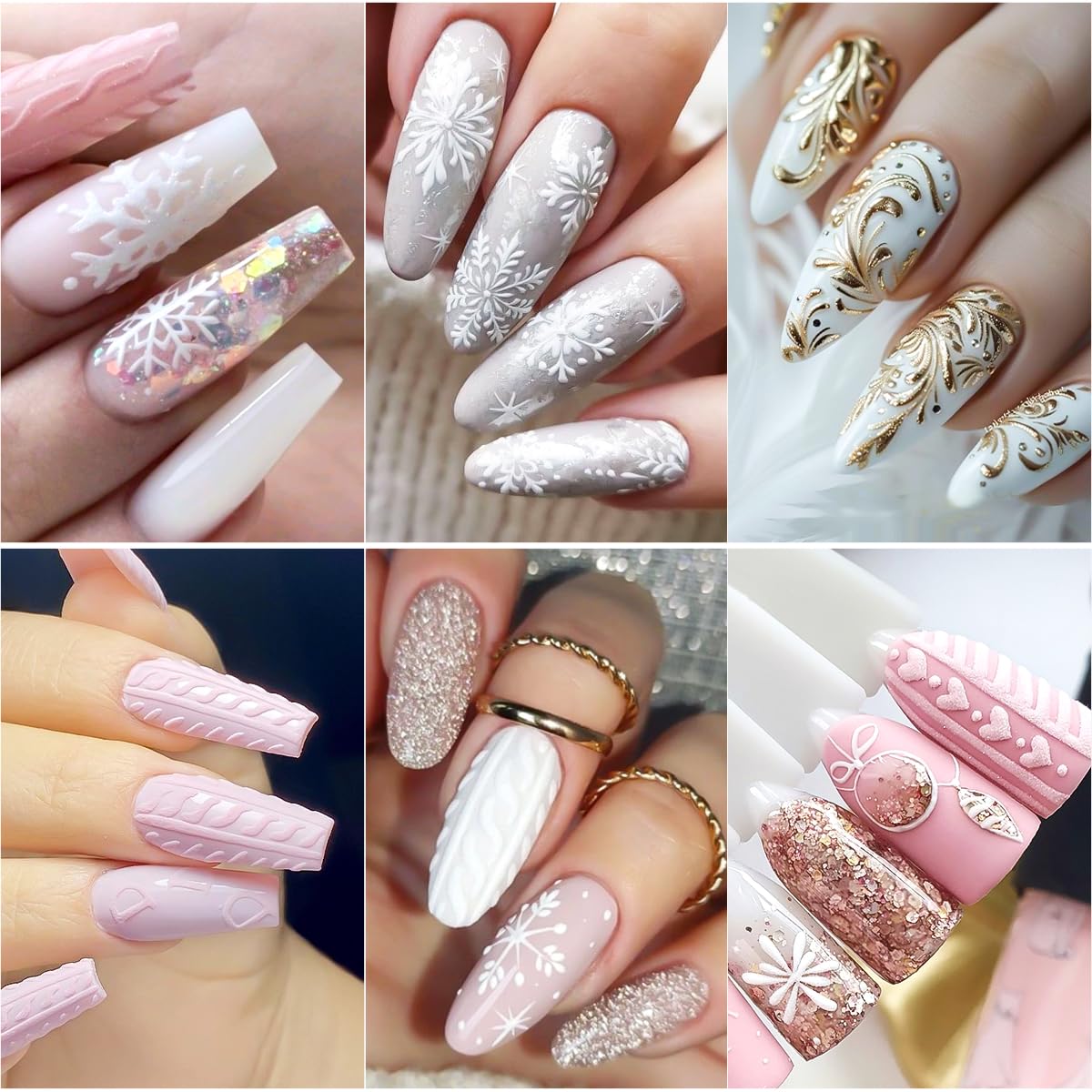 SUTOZMIWE nail art molds includes scraper tool for precise embossing