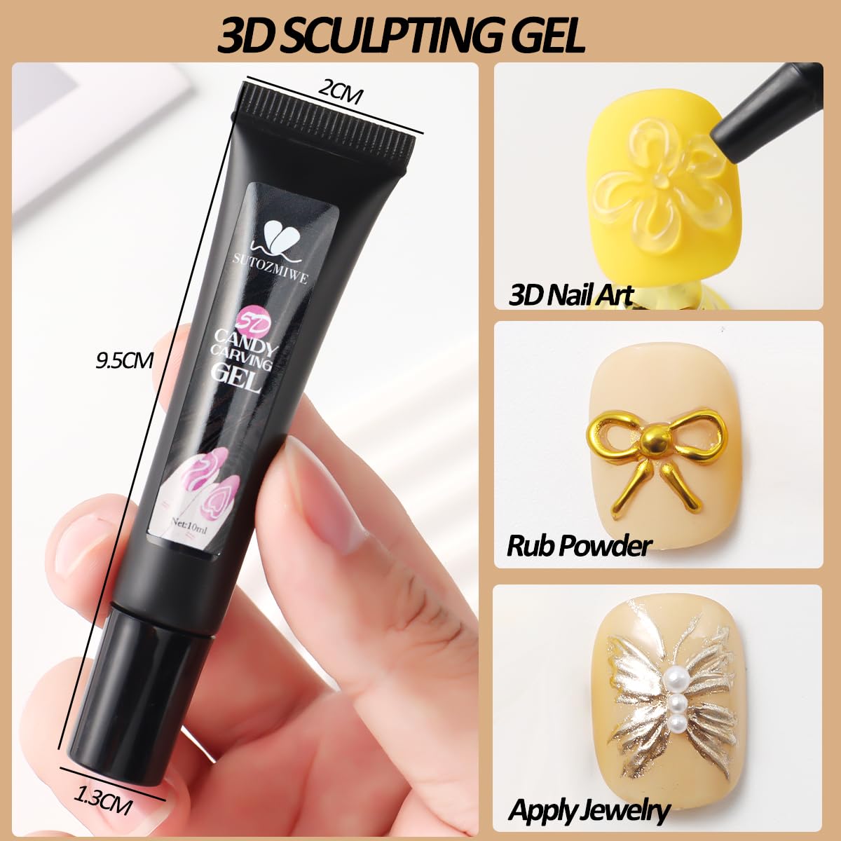 SUTOZMIWE 3D molding gel for sculpted nail designs