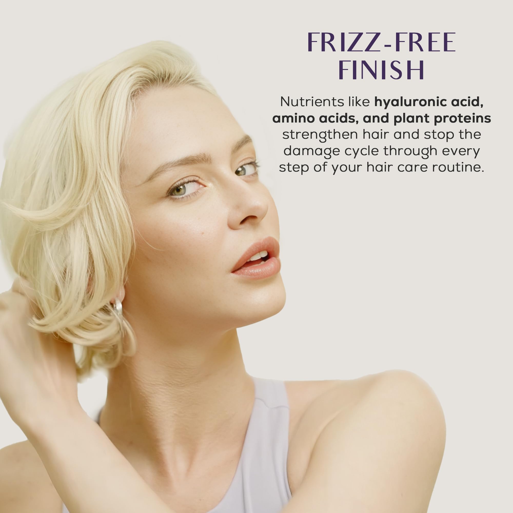 SUTRA hyaluronic acid visual emphasizes hydration for healthier-looking hair