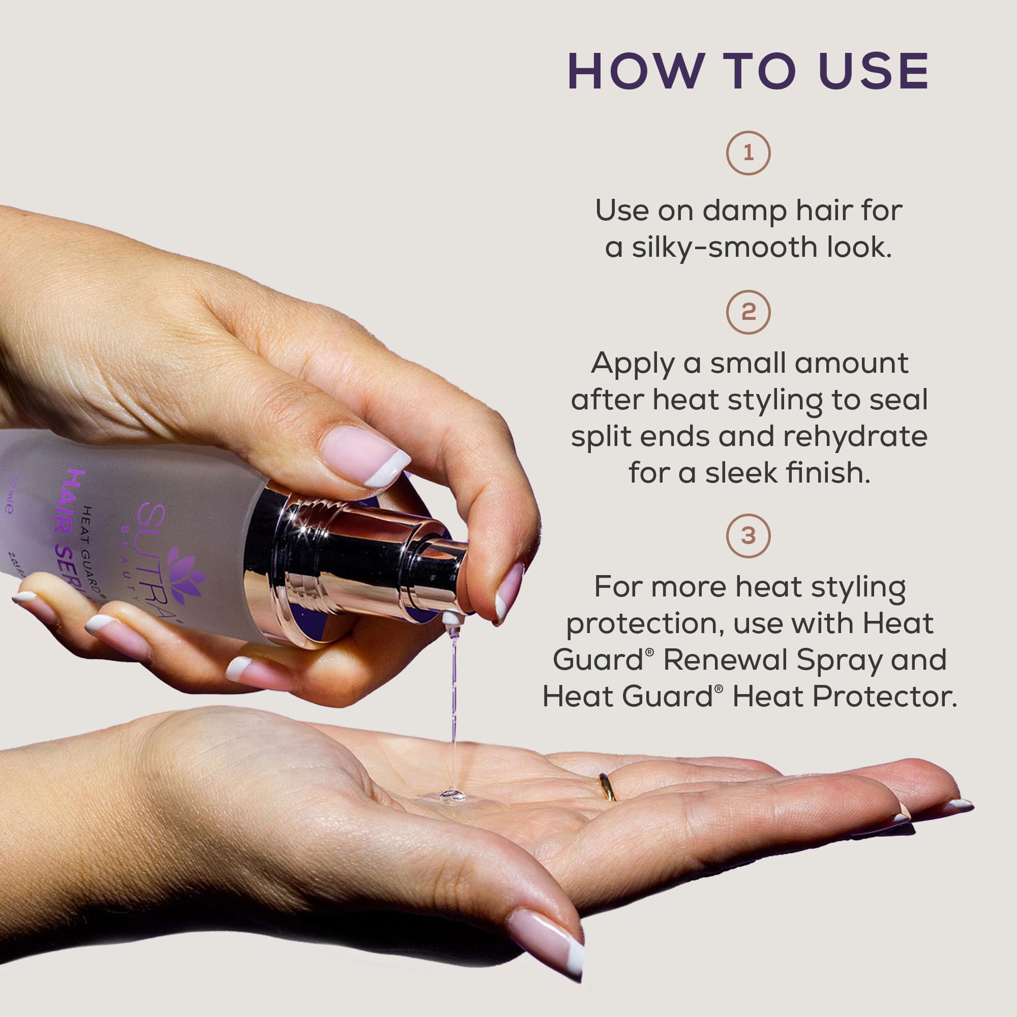 SUTRA formula with plant proteins and argan oil softens and tames frizz
