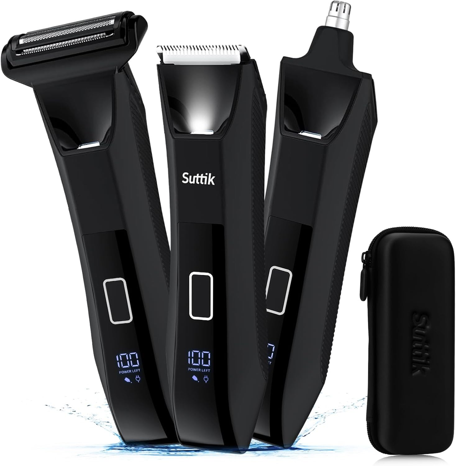 Suttik Manscape 3-in-1 heads enable versatile grooming from head to toe.