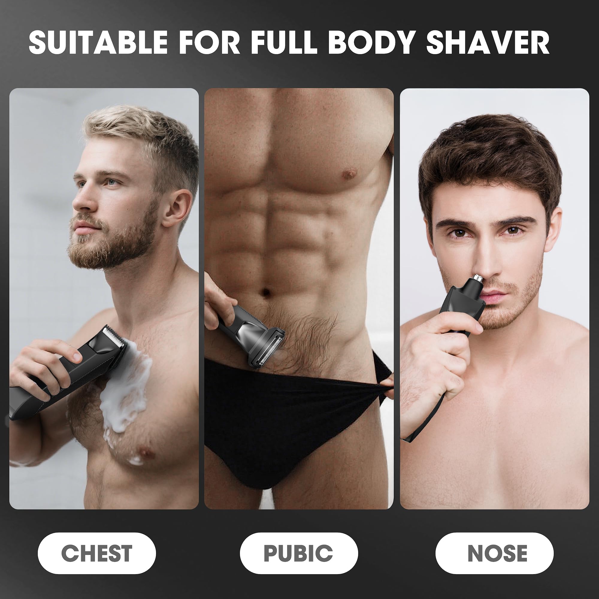 Suttik Manscape ceramic blades—gentle on sensitive skin