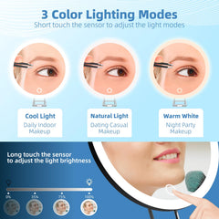 Suupvaor three color modes provide natural to warm lighting for accurate makeup application.