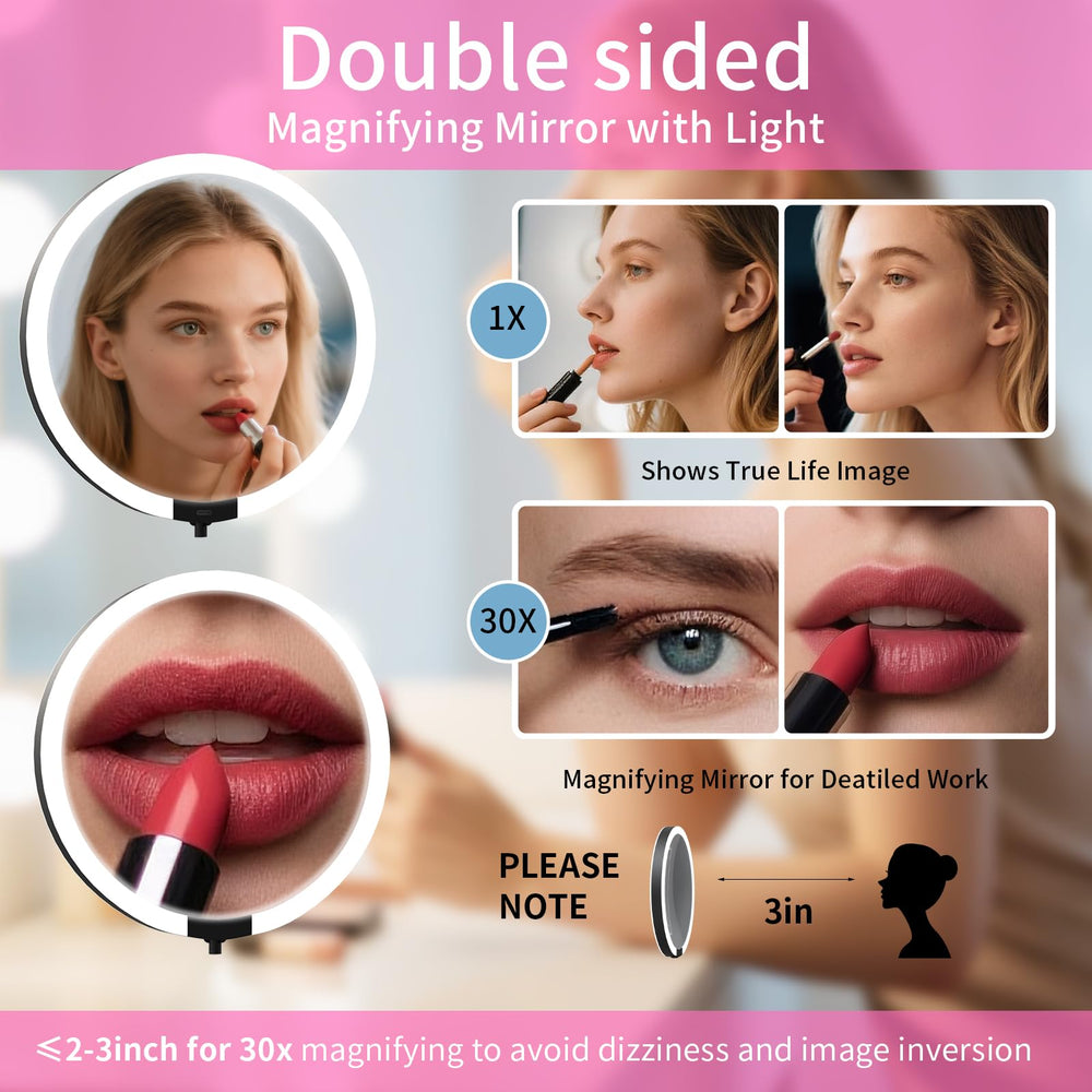 Suupvaor foldable mirror with 360° rotation for versatile viewing angles
