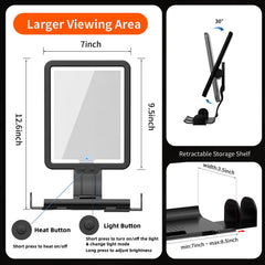 Suupvaor fogless shaving mirror tilted 30° for precise grooming.