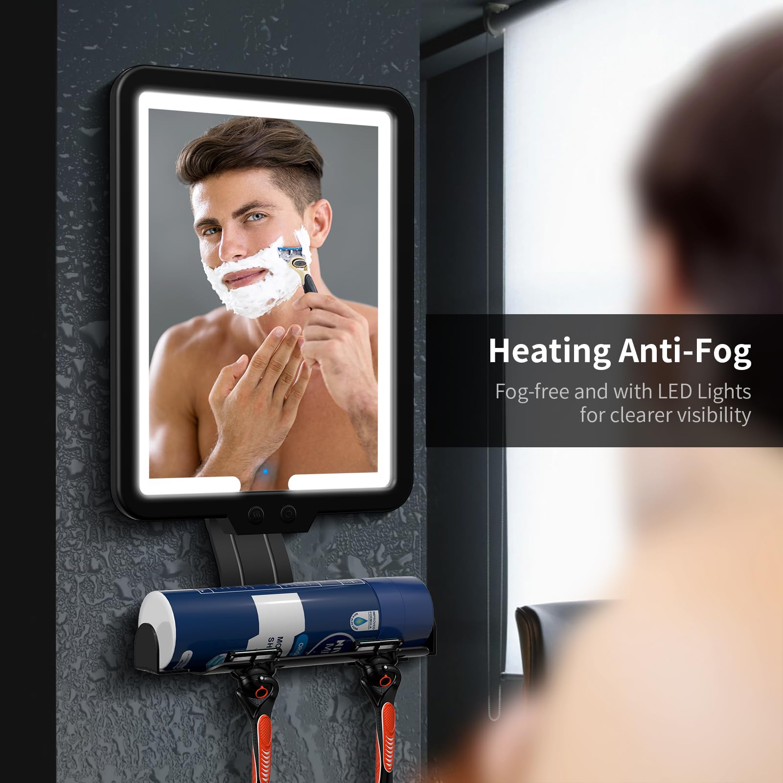 Suupvaor large 9.5x7 inch mirror provides bigger reflection for wake-up grooming.