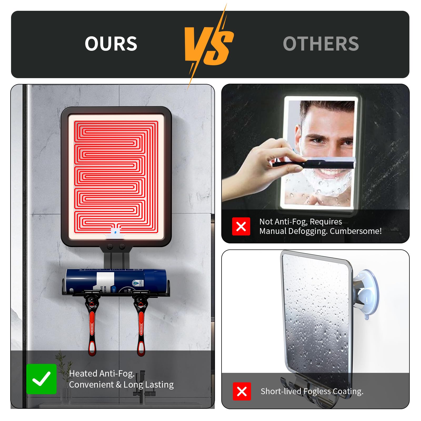 Suupvaor mirror offers cool, natural, warm light modes for tailored ambience.