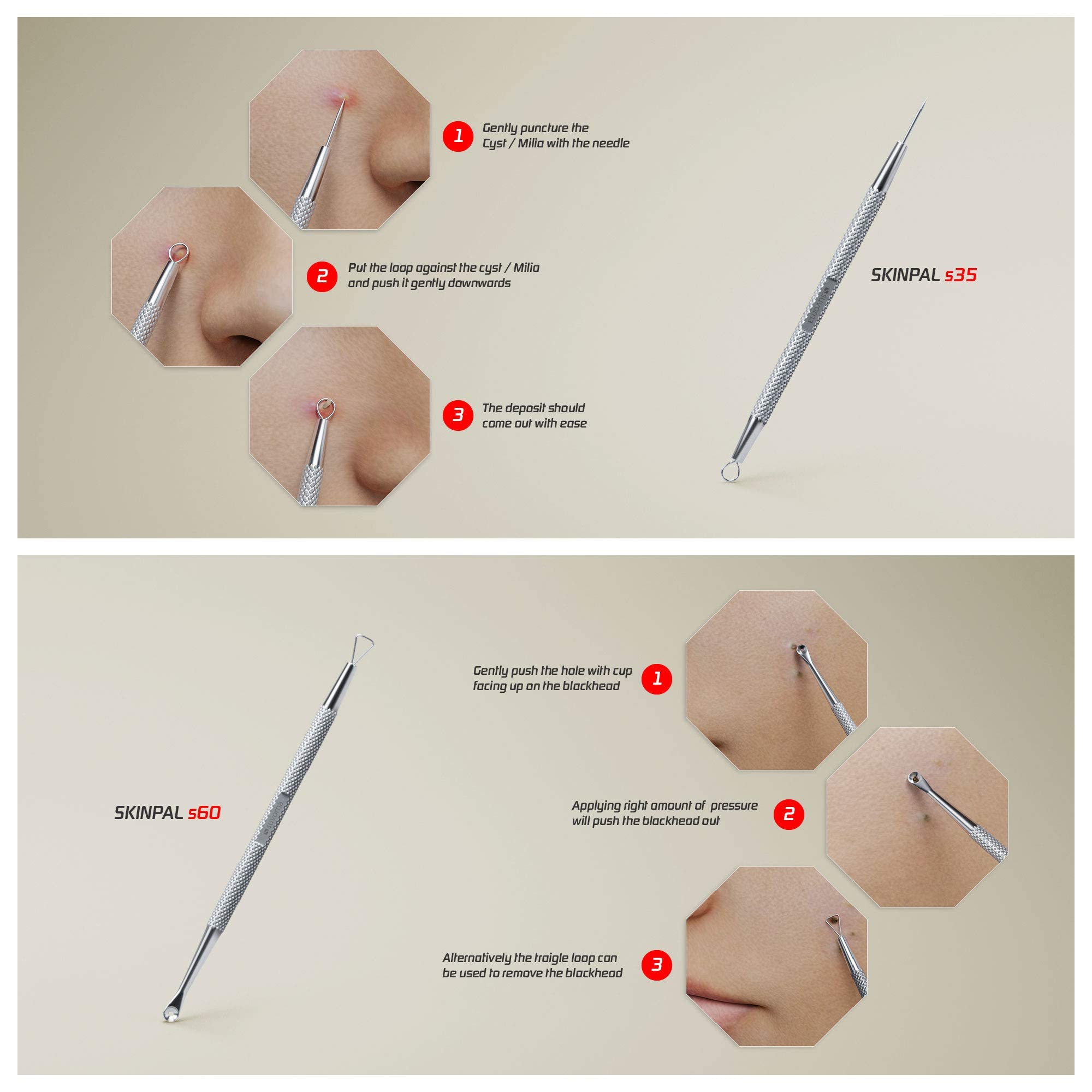Suvorna 4-in-1 kit with French stainless steel construction for precise extractions.