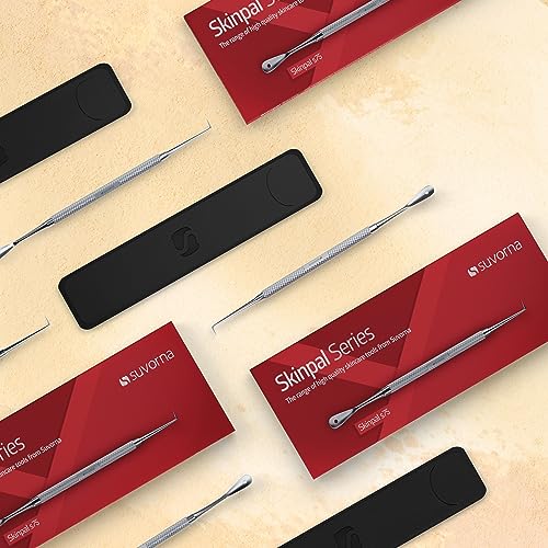 Suvorna Skinpal comedone extractor for whiteheads and blackheads on the face.