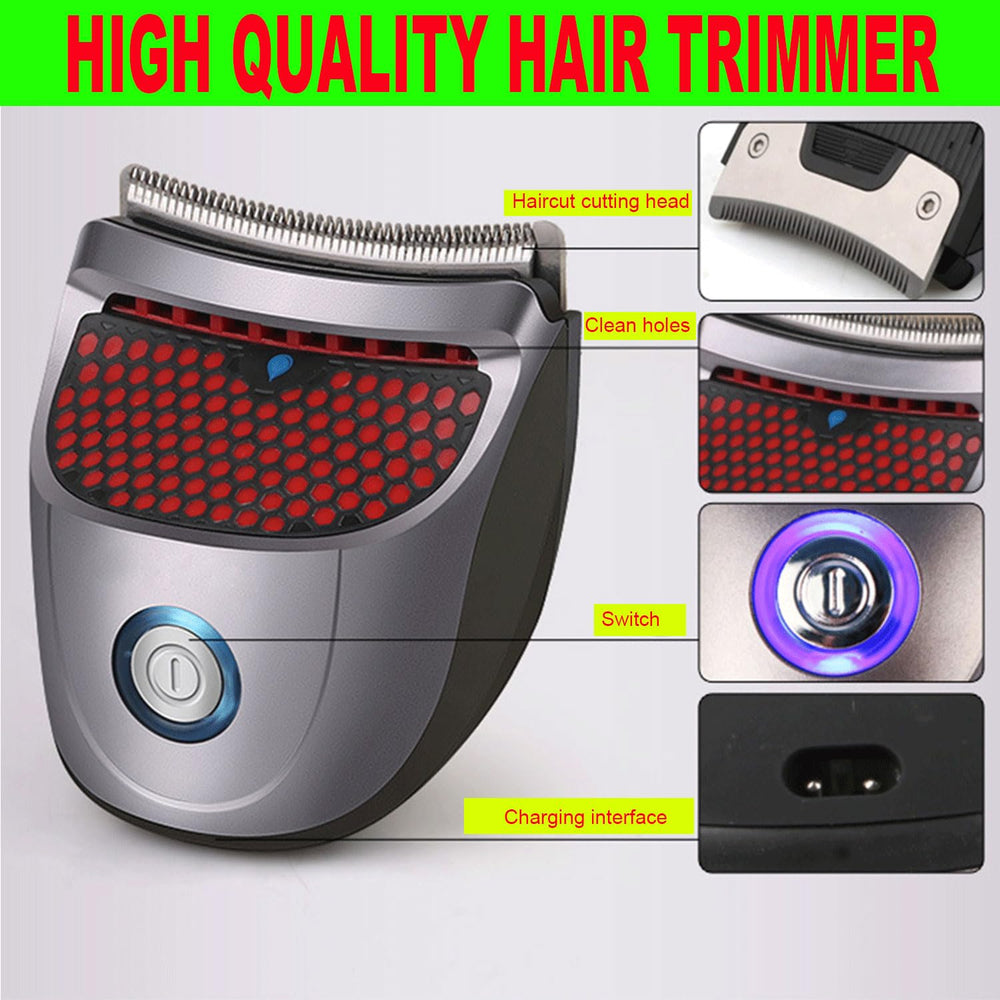 SUYOOULIN Hair Clippers USB rechargeable shown with compact charging