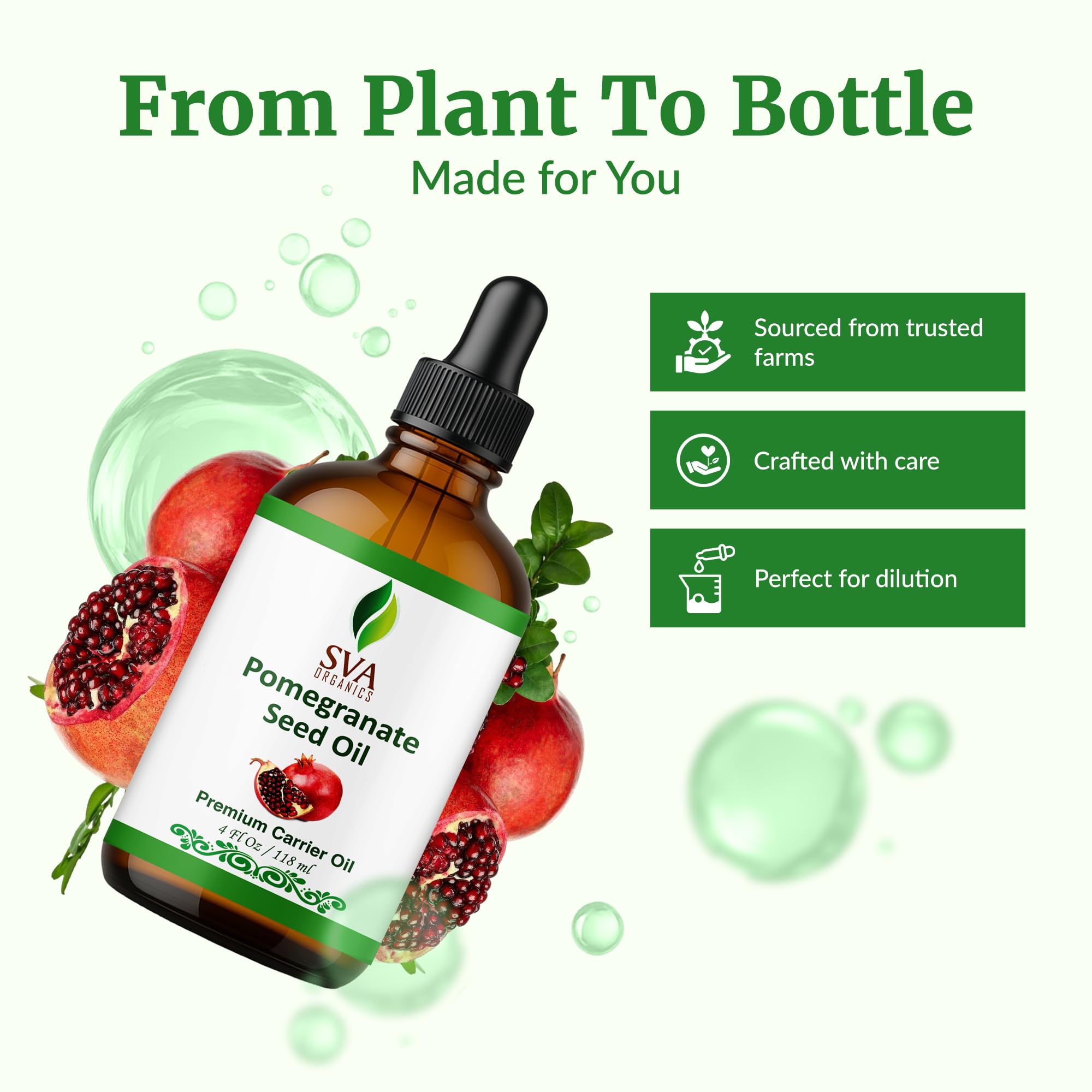 Hair scalp massage with SVA Organics Pomegranate Seed Oil for nourishment.