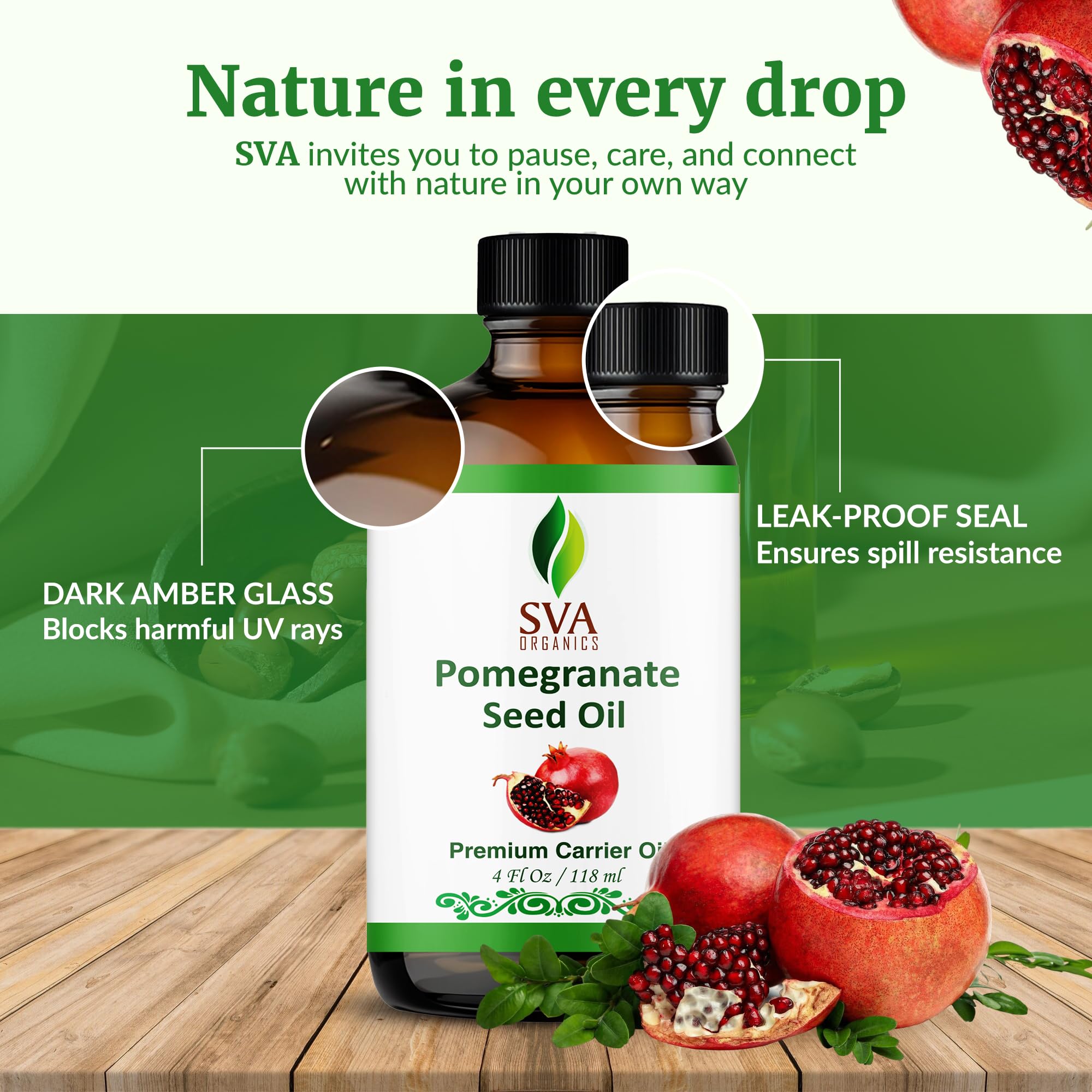 Shampoo blend using SVA Organics Pomegranate Seed Oil for scalp care.