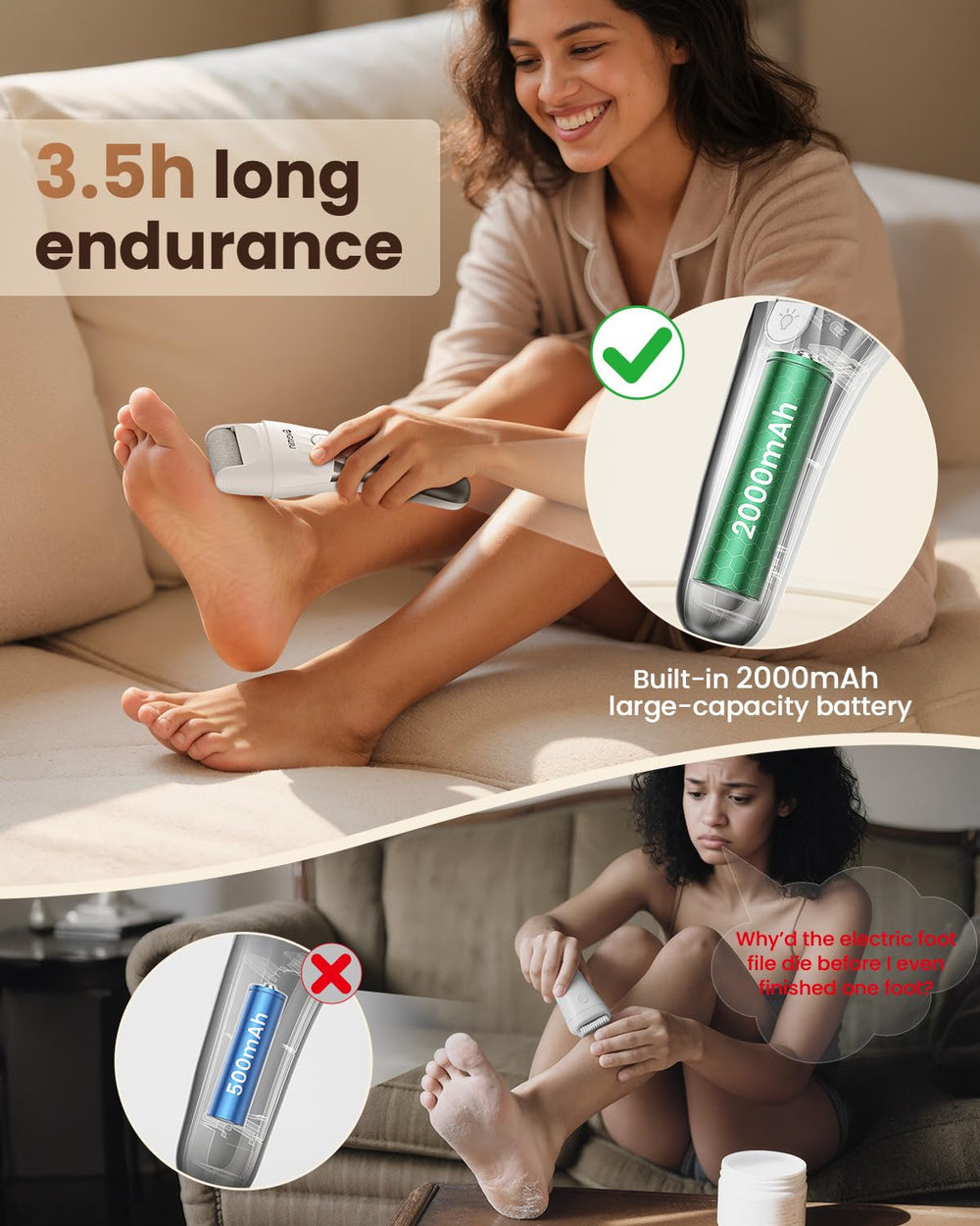 SVEMIN pedicure kit charging cable for quick recharges.