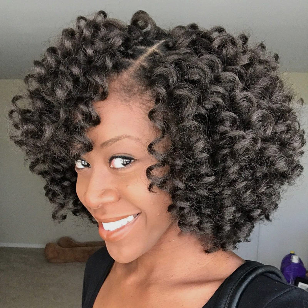 Svolna crochet hair 8in texture silk-like for smooth brushing.