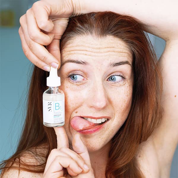 SVR B3 concentrate fragrance free packaging signals gentle care for sensitive skin.