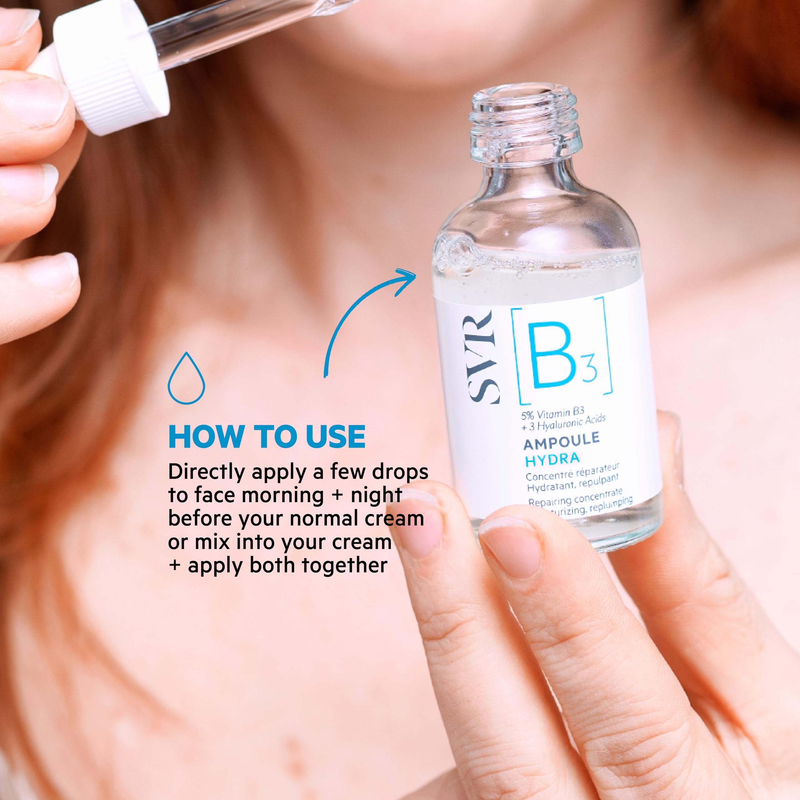 SVR B3 concentrate niacinamide 5 percent ampoule focuses on barrier support.