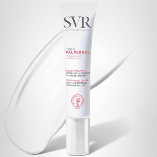 SVR Palpebral Eye Cream creamy texture close-up suggests rich yet light feel.