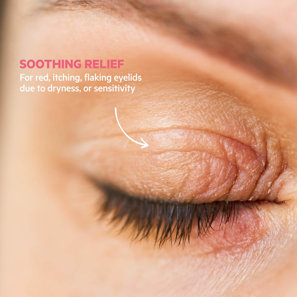 SVR Palpebral Eye Cream eye-area swatch demonstrates hydration and comfort.