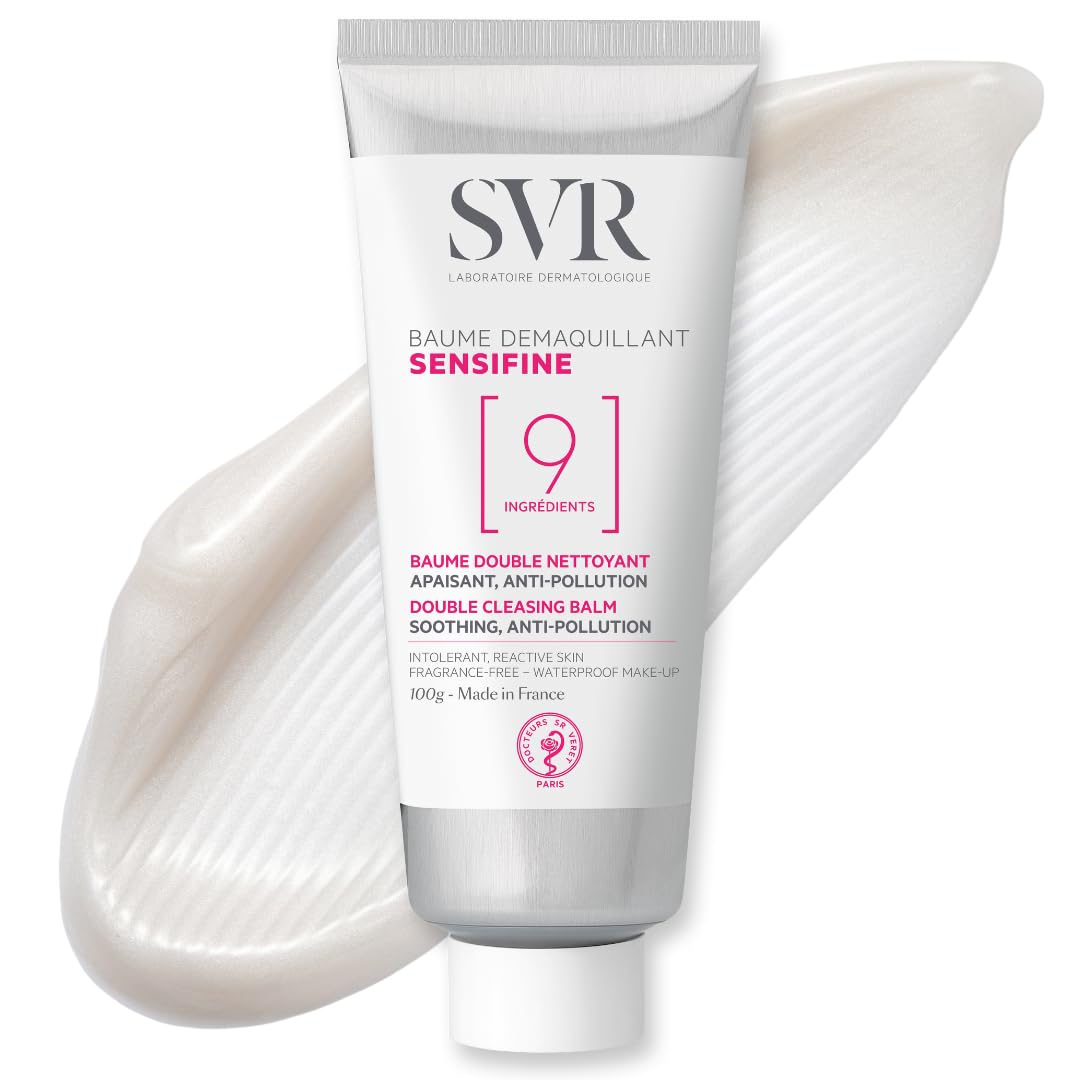 SVR Sensifine cleansing balm jar ready for application and makeup removal