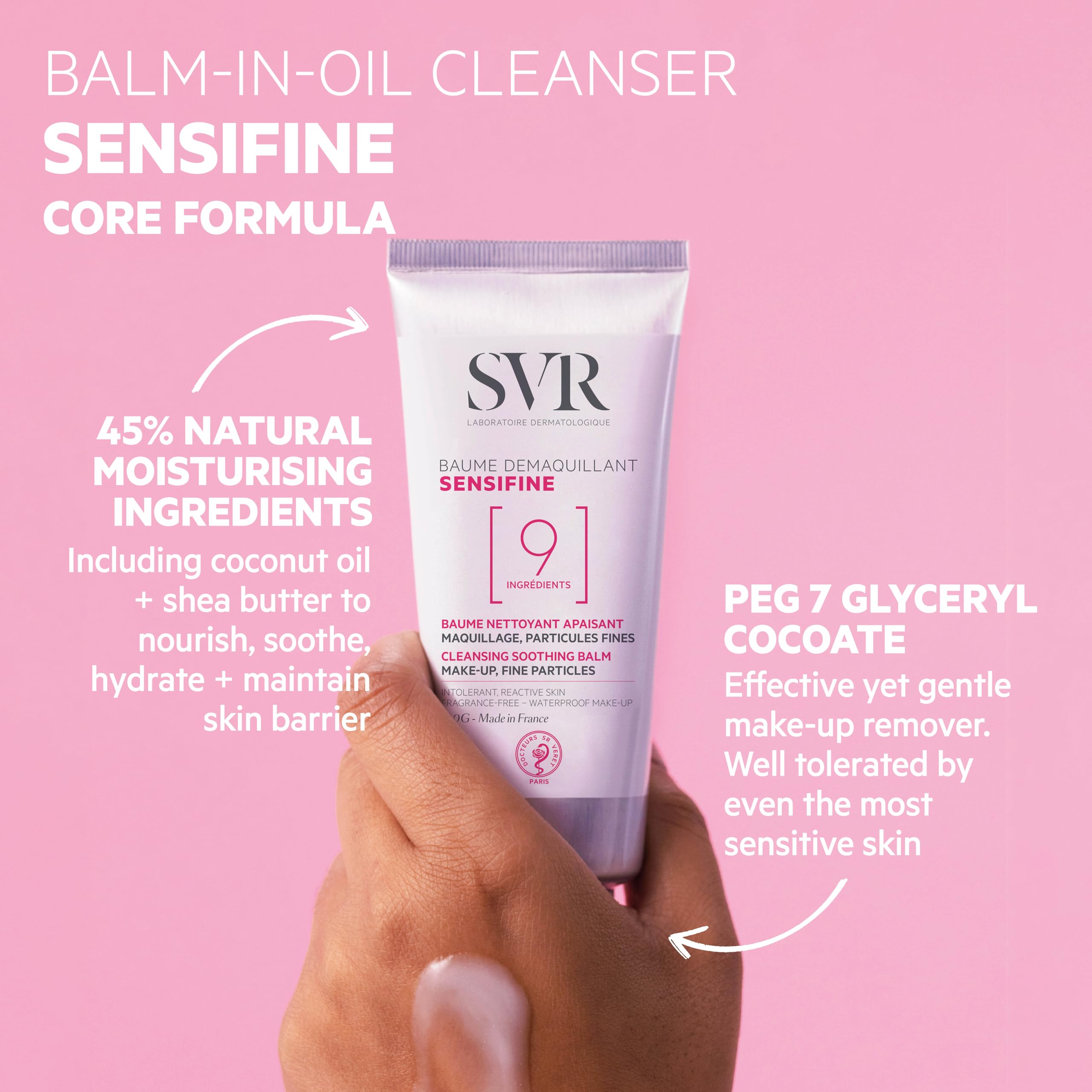 Dissolving waterproof makeup with SVR Sensifine cleansing balm