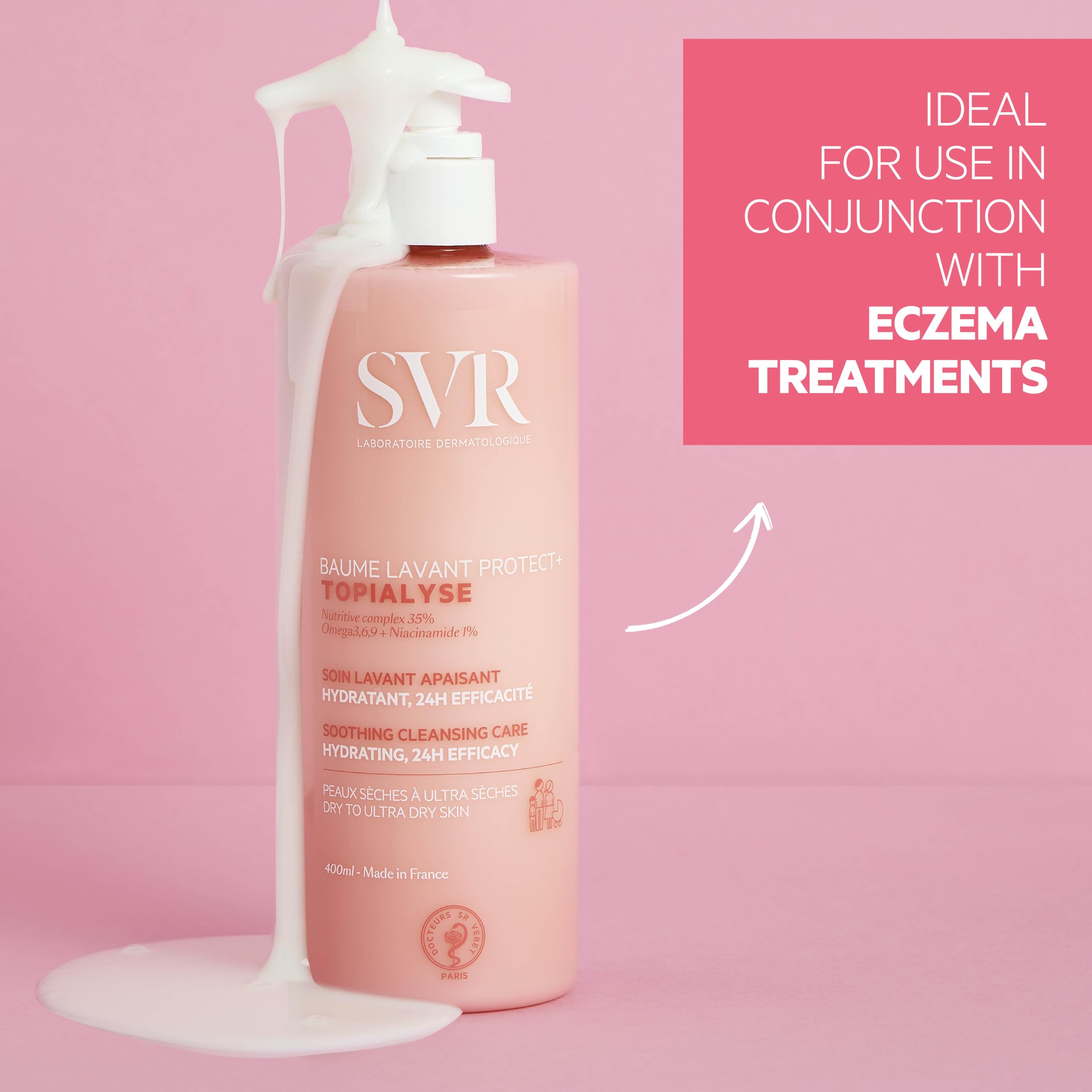 SVR Topialyse cleansing balm seals in moisture after shower.