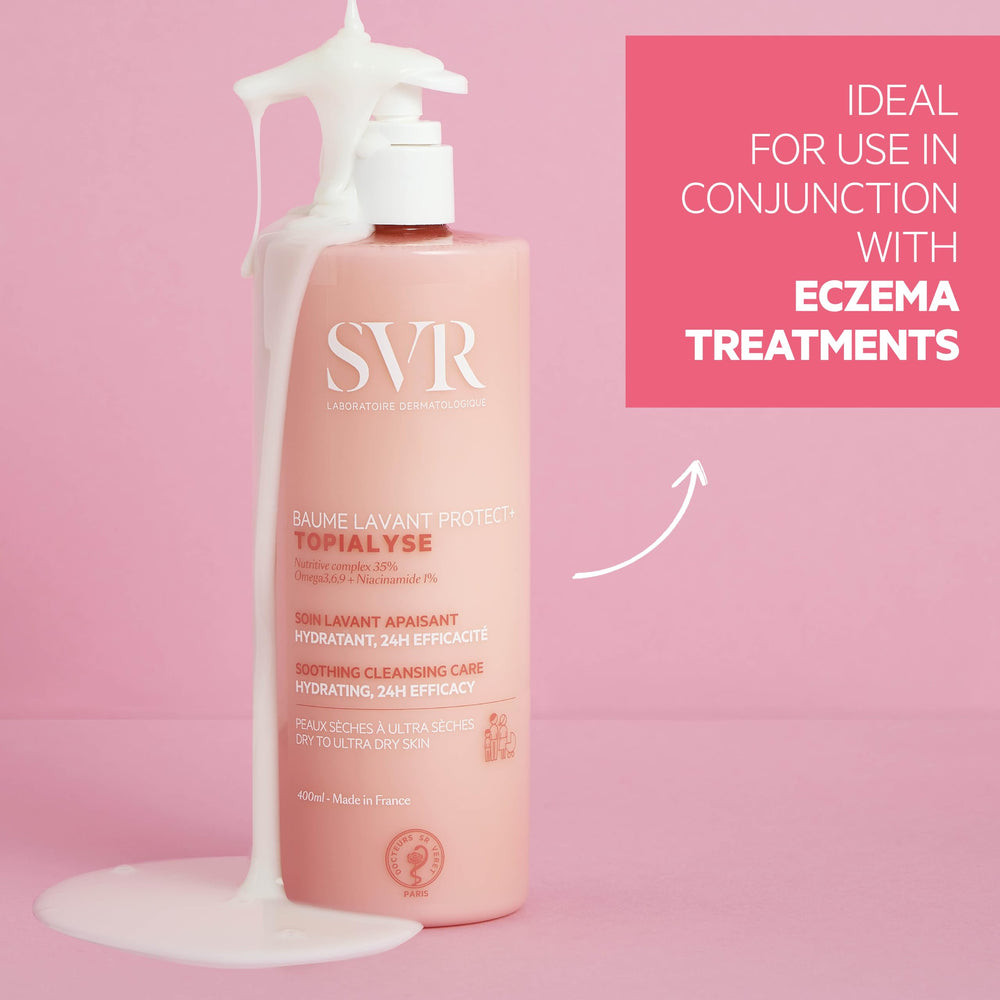 SVR Topialyse cleansing balm seals in moisture after shower.