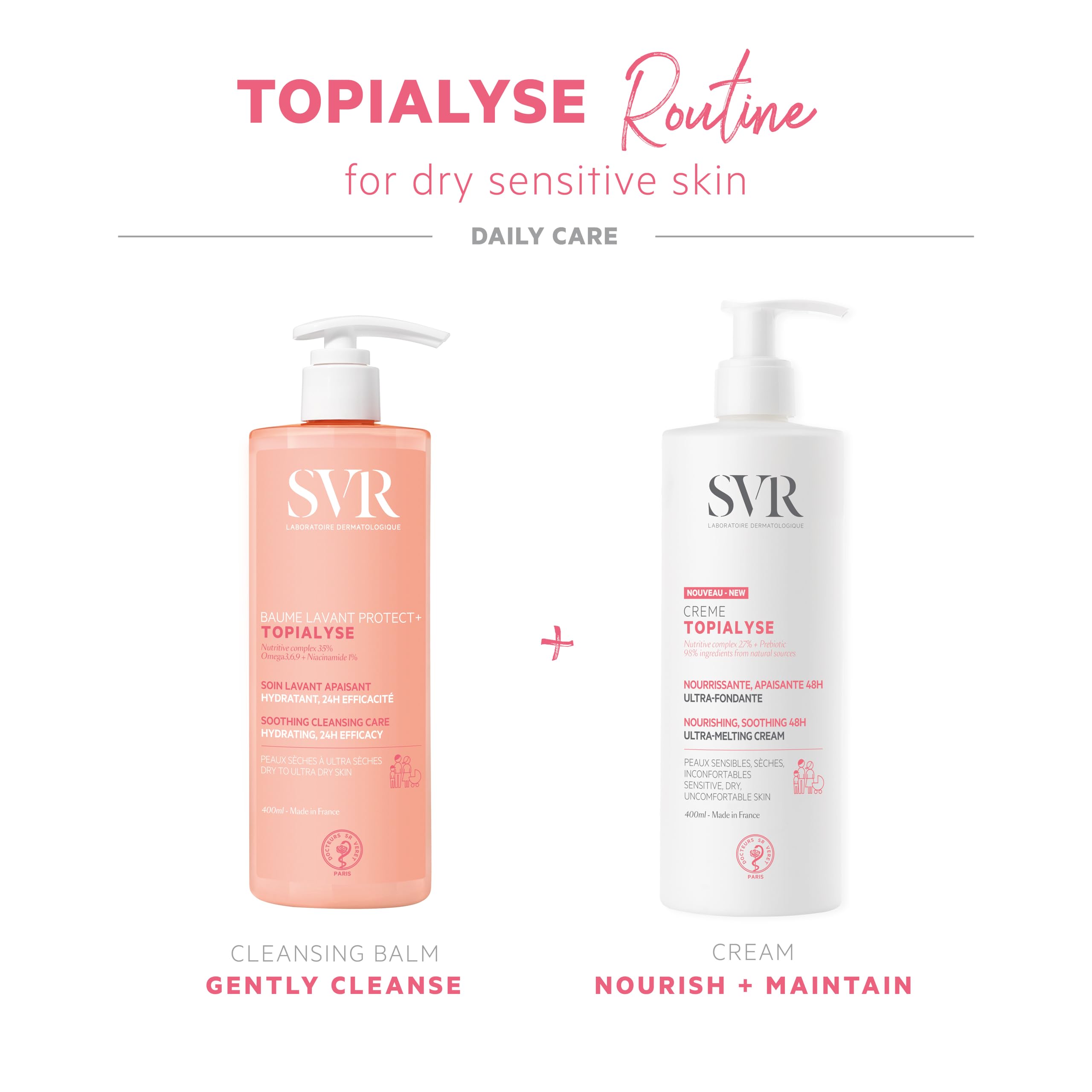 SVR Topialyse Cream packaging on shelf signals a soothing, trusted family skincare option.
