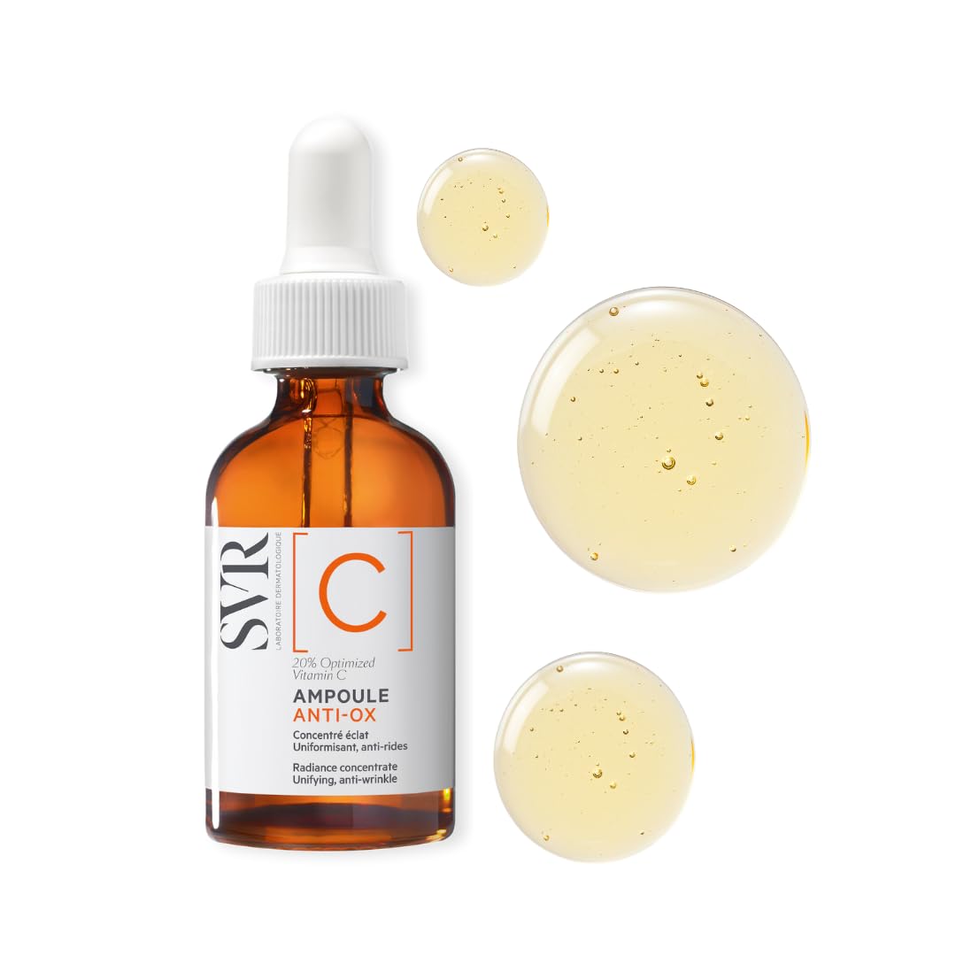 SVR Vitamin C Serum 20% bottle highlights brightening formula for radiant skin
