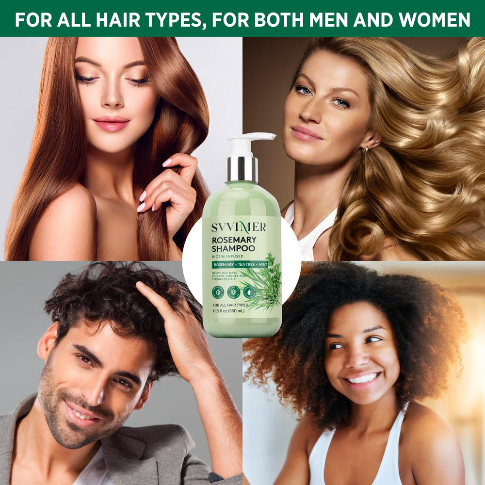 Svvimer Rosemary thickening shampoo on sink demonstrates daily-use practicality for hair health