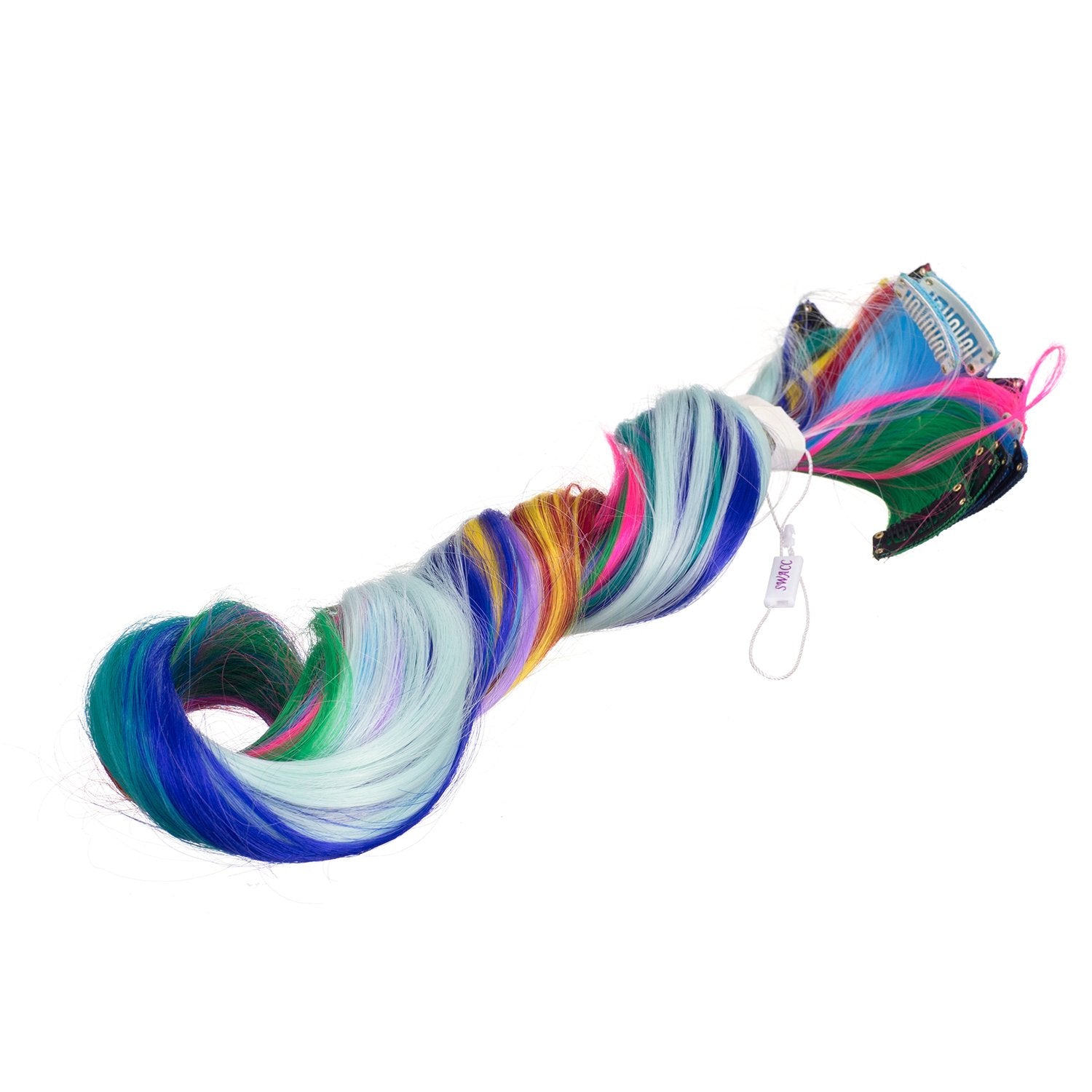 SWACC straight-textured clip-in piece blends seamlessly with natural hair.