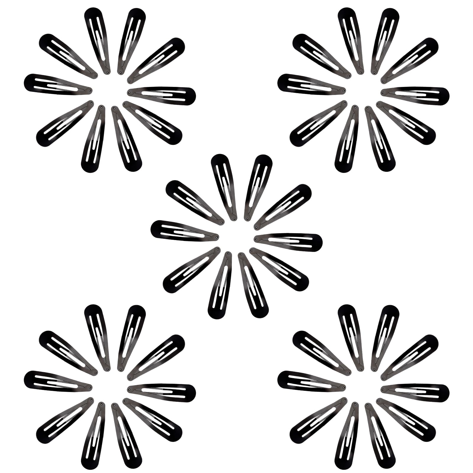 SWAIM 40pcs 2-inch black snap hair clips gift-ready for parties.