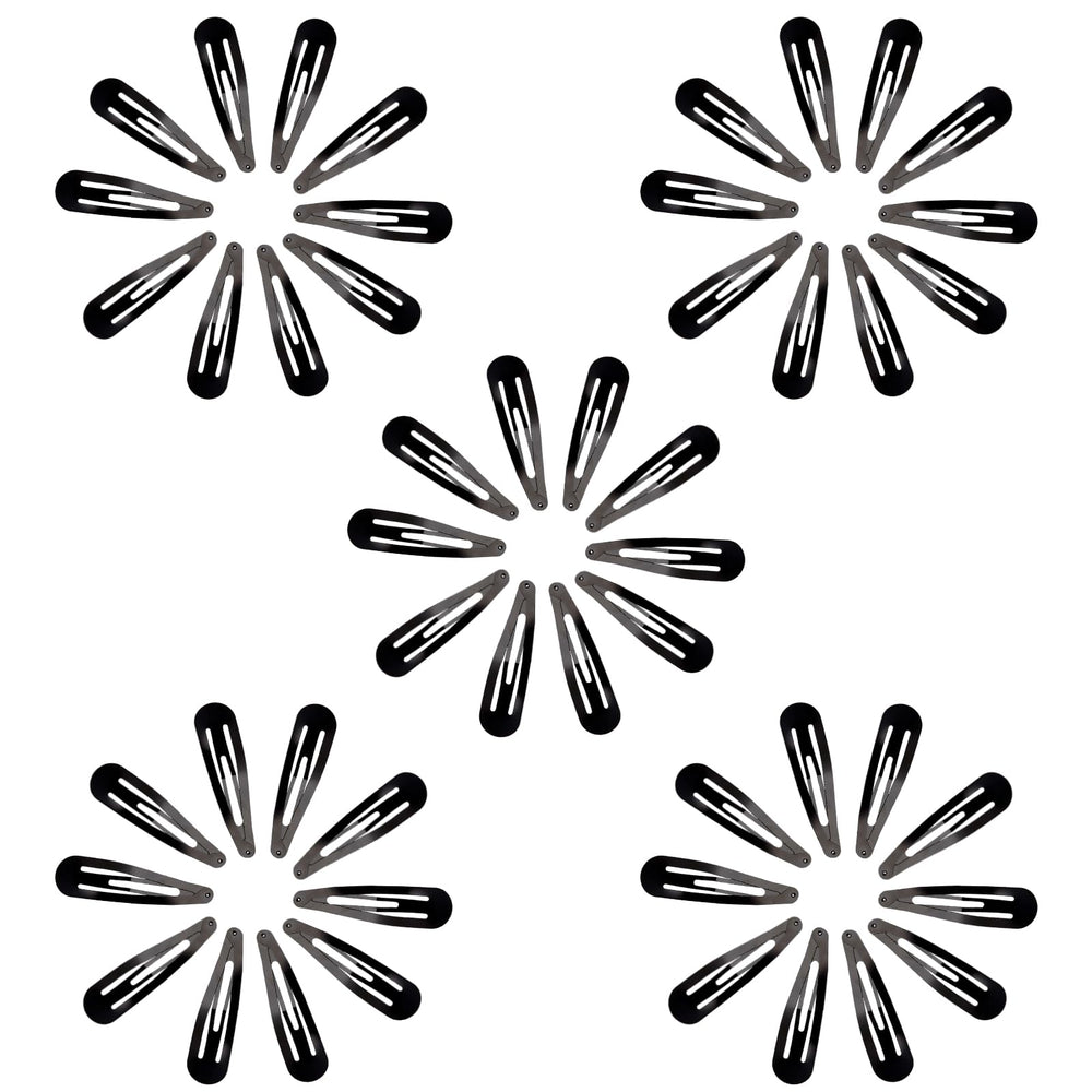 SWAIM 40pcs 2-inch black snap hair clips gift-ready for parties.