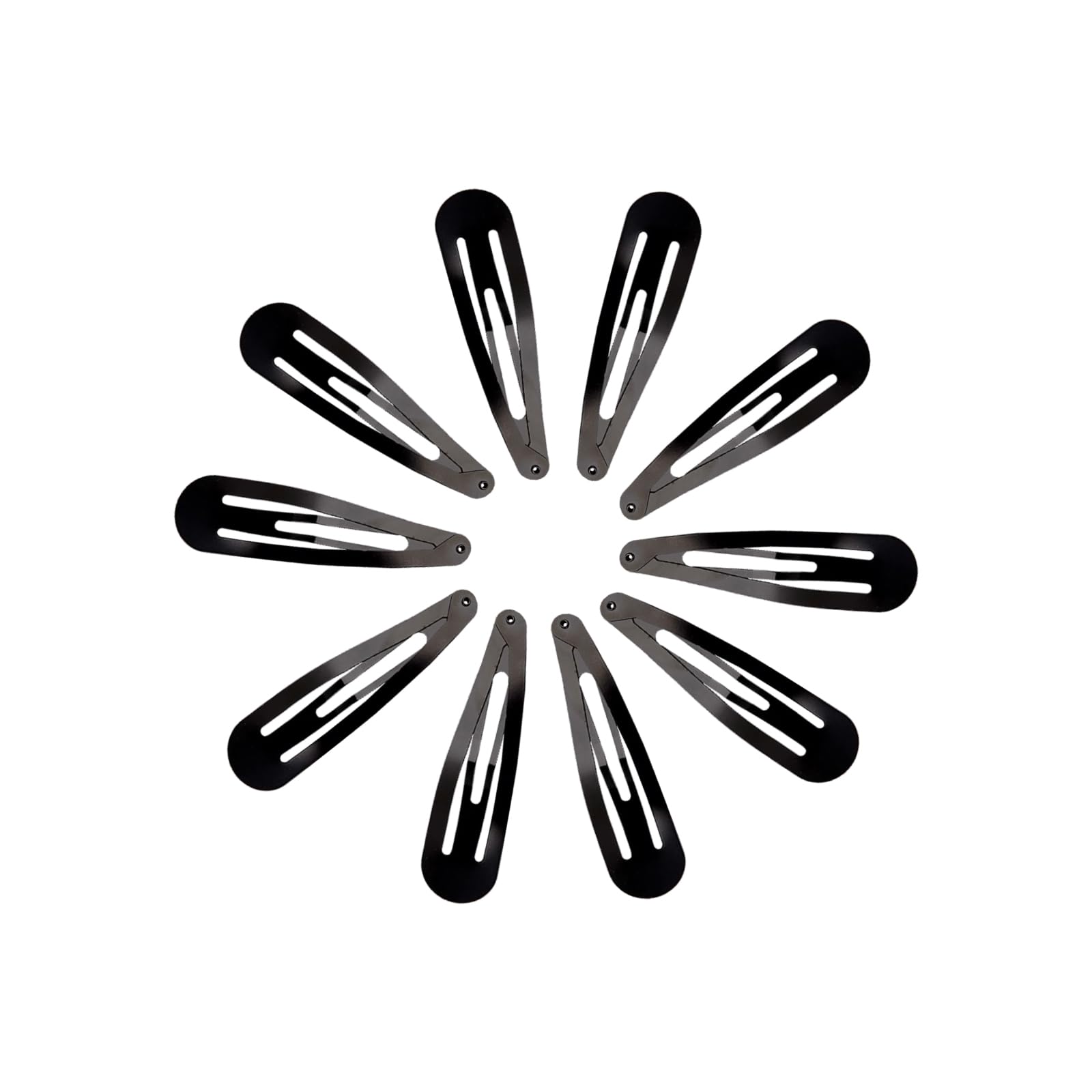 SWAIM 40pcs 2-inch black snap hair clips packaging ready for gifting.