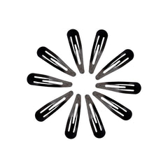 SWAIM 40pcs 2-inch black snap hair clips packaging ready for gifting.