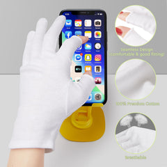 SWAKER gloves on hands at night to lock in moisture.