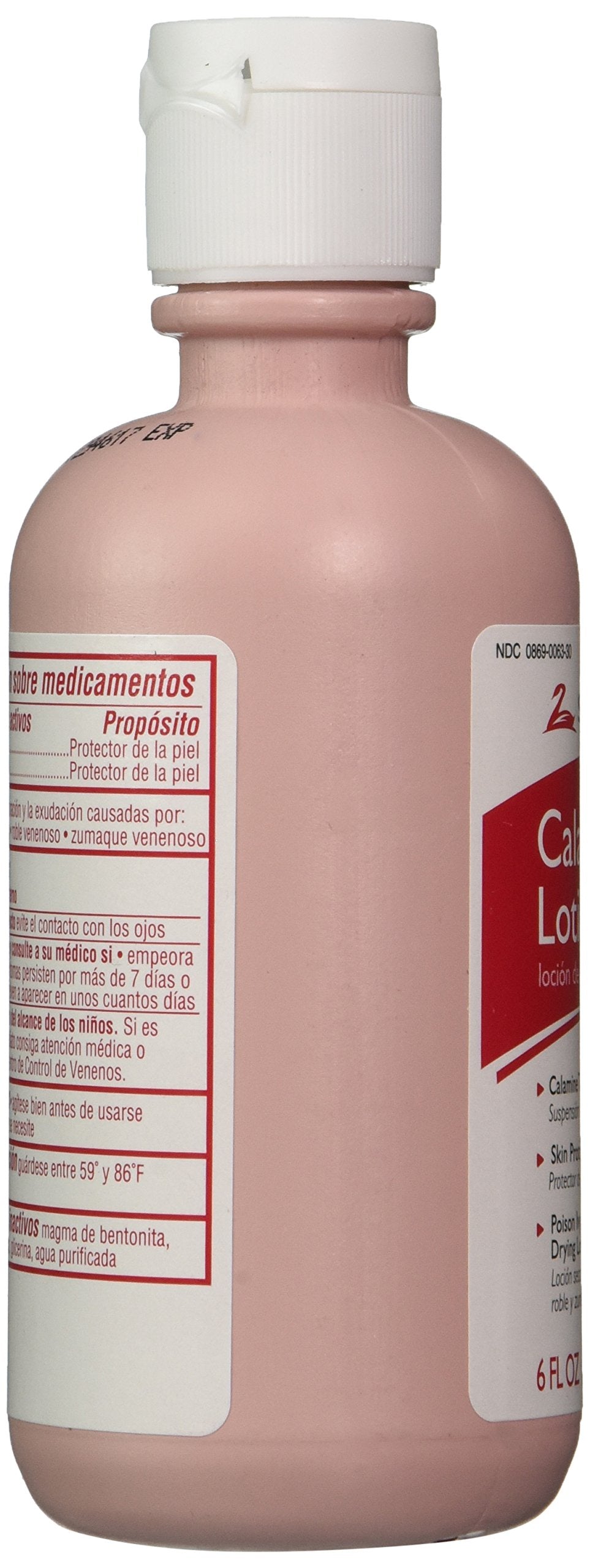 Loción de Calamina Swan, etiqueta clara para identificar el producto fácilmente.