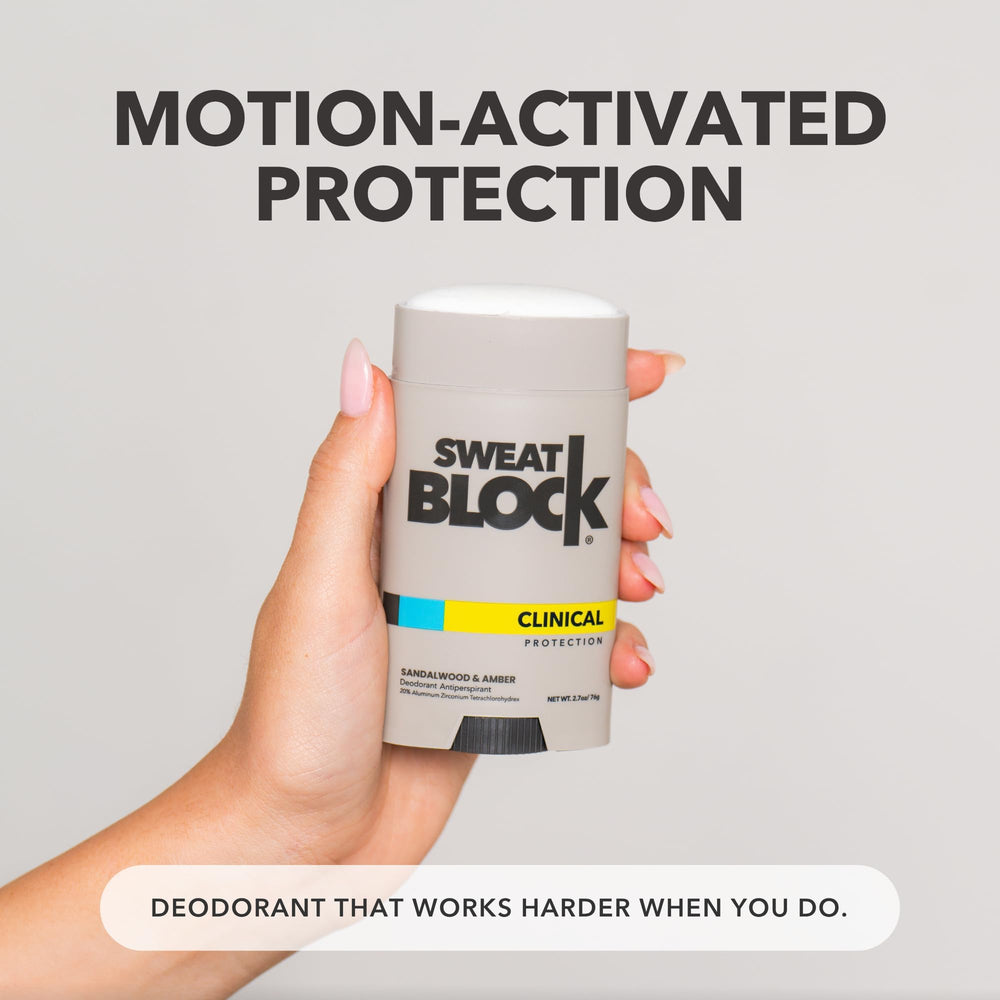 SweatBlock 2-pack product shot highlights value and convenience.