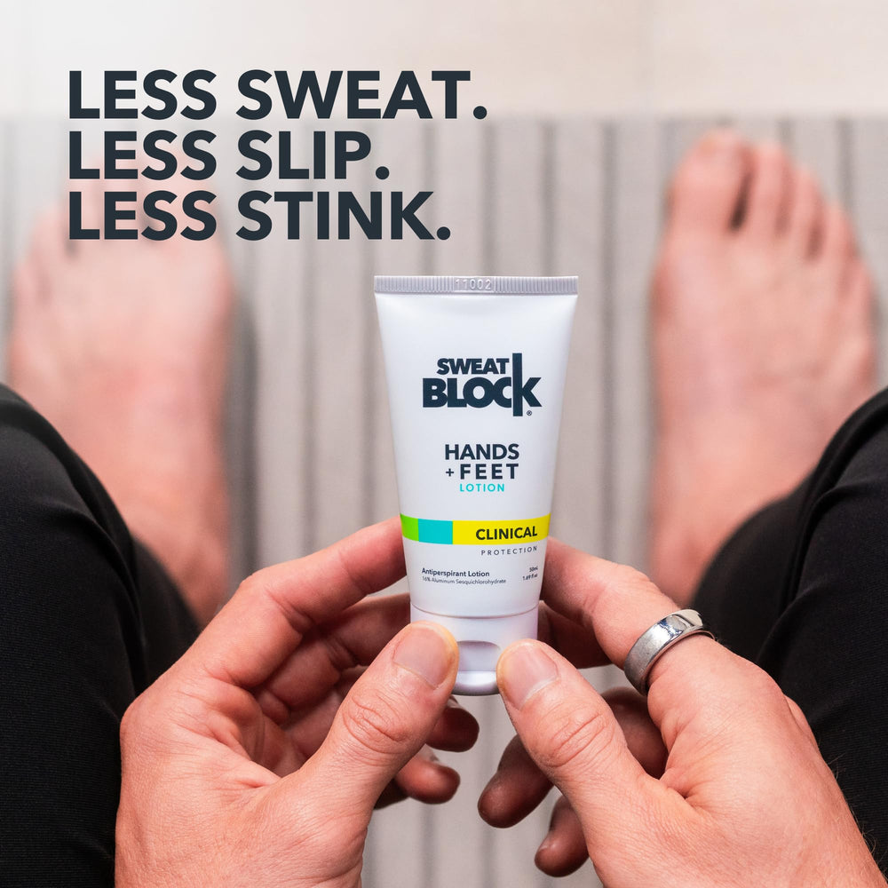 SweatBlock aloe-vitamin-e moisturizer provides skin hydration during sweat control