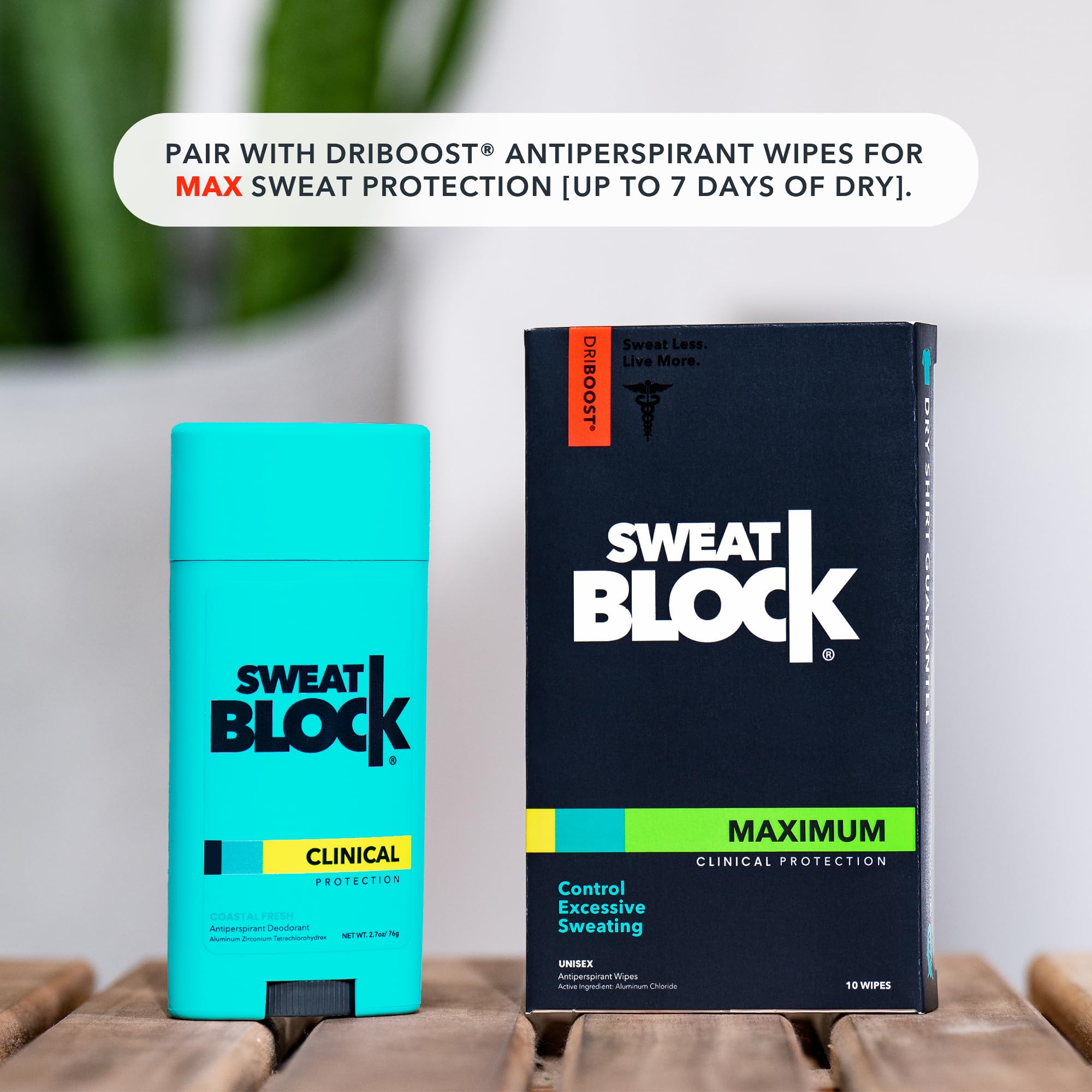 Unisex SweatBlock Coastal Fresh deodorant used by active individuals.
