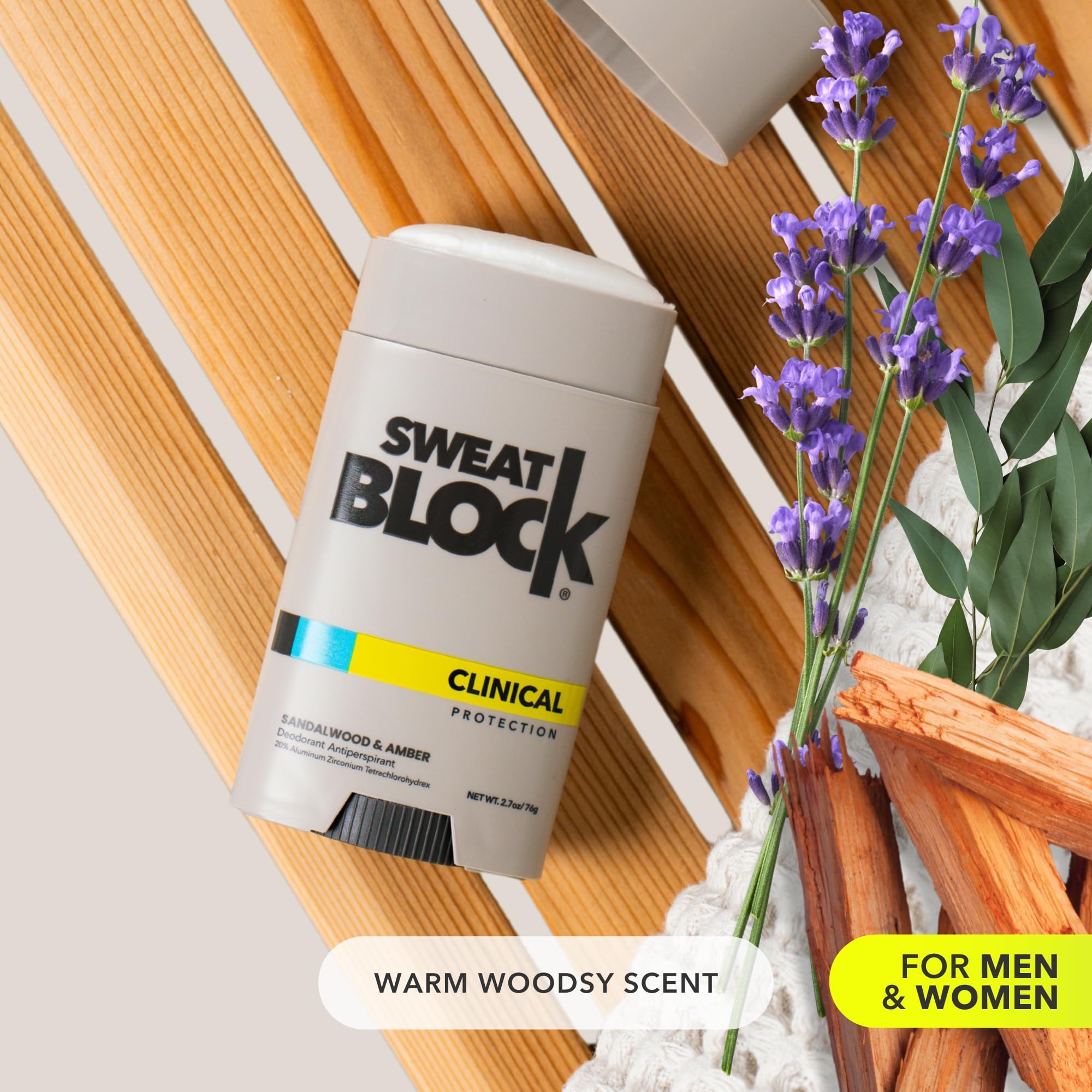 SweatBlock cruelty-free USA-made label emphasizes safe personal care.