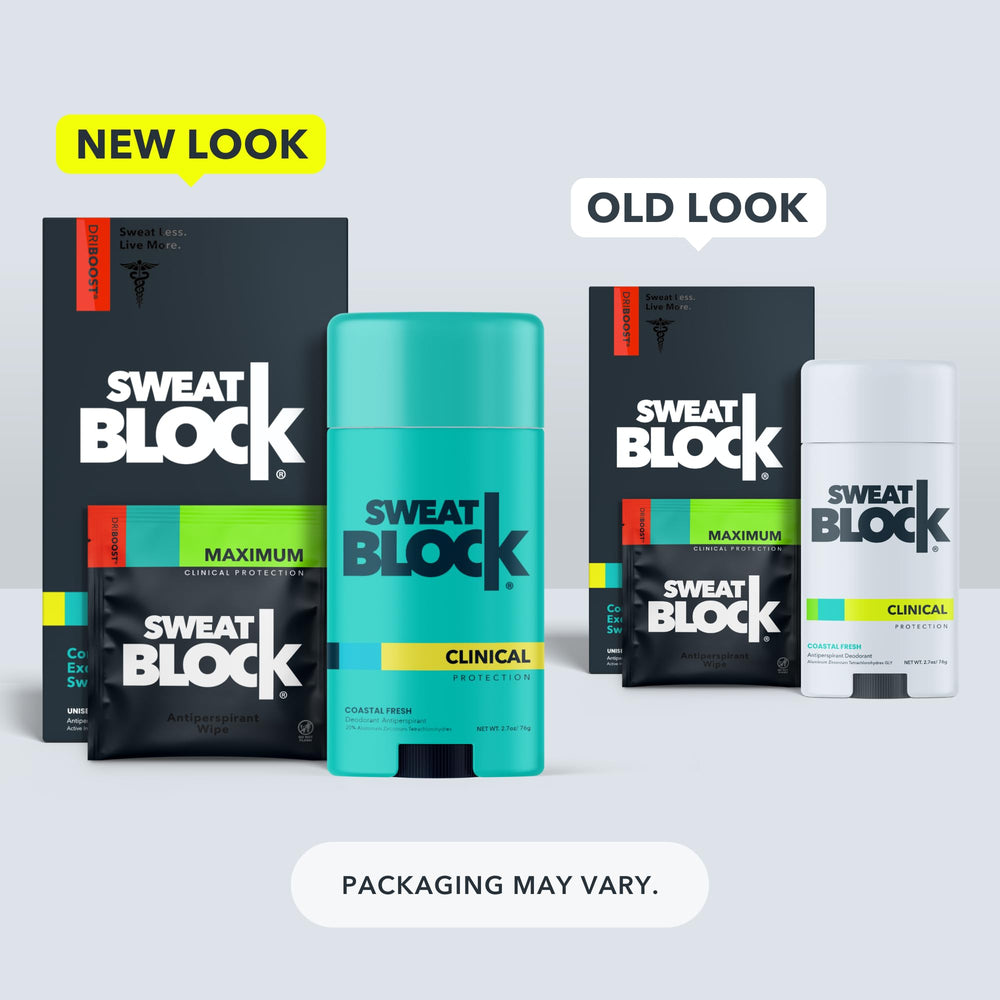 SweatBlock deodorant-application-morning showing fresh all-day confidence.