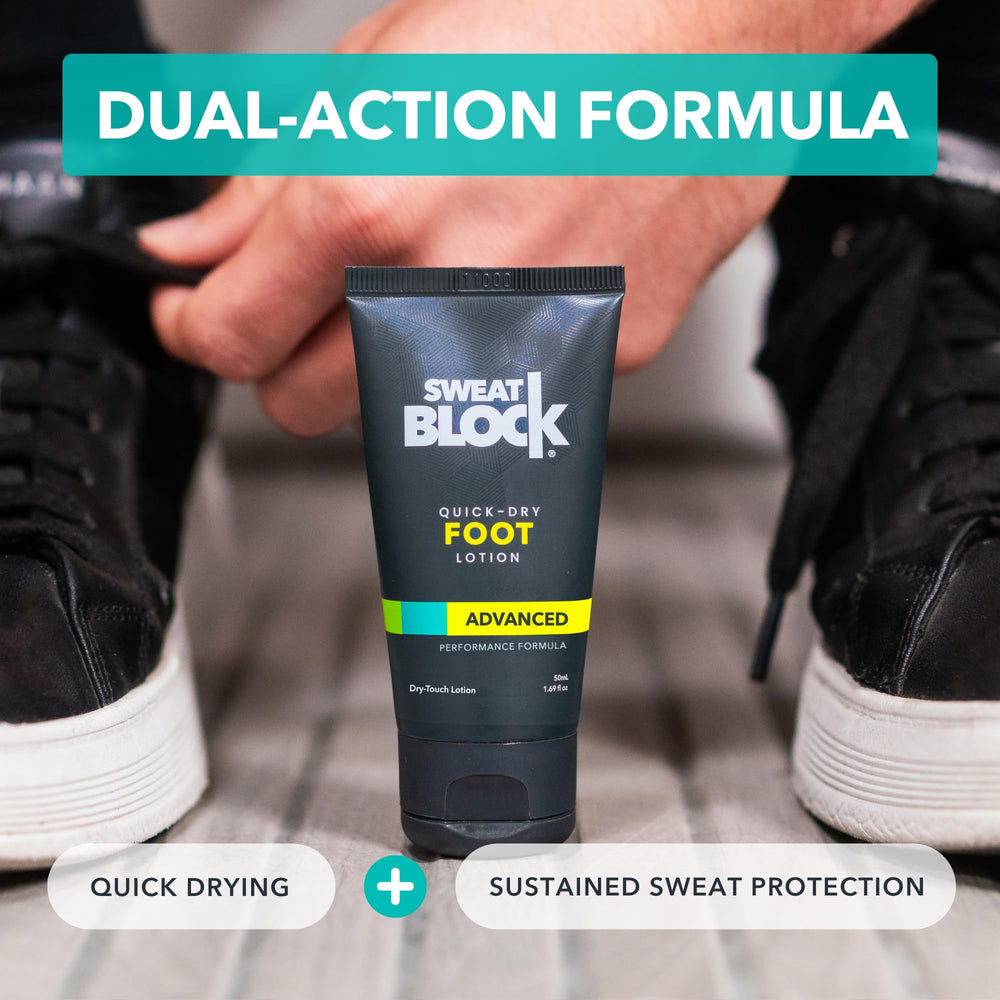SweatBlock Pies, control de sudor: mantiene los zapatos secos y cómodos.