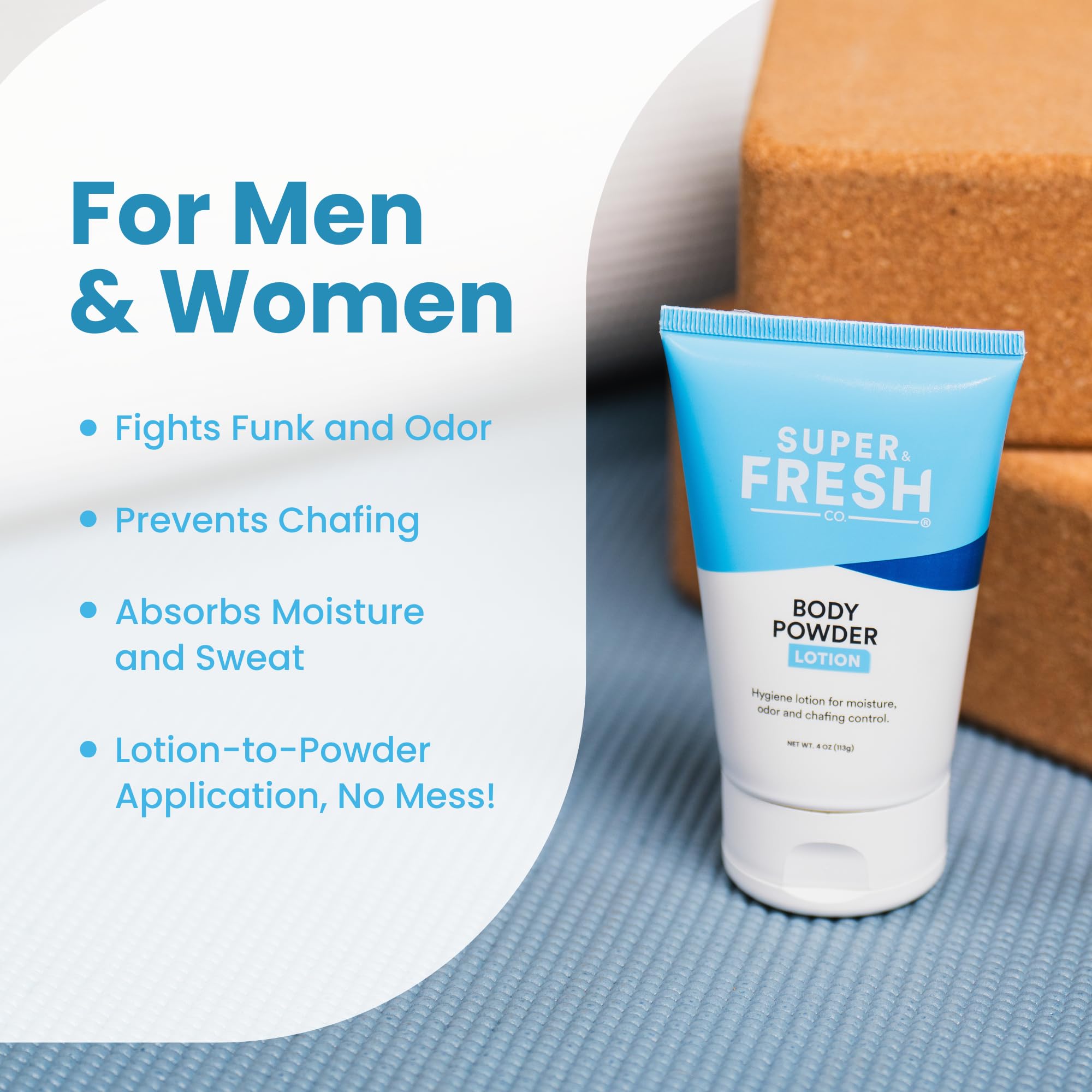 SweatBlock Super Fresh USA-made label signals quality and safety