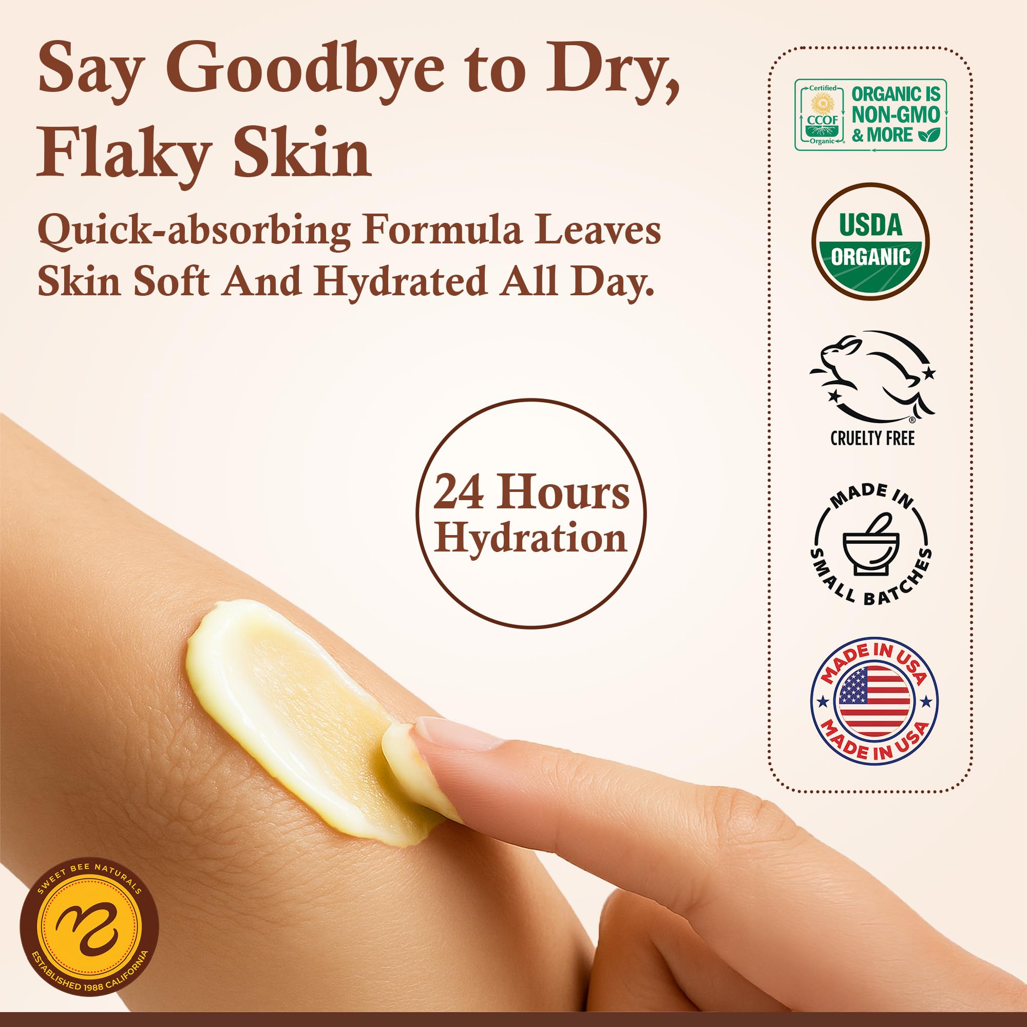 Sweet Bee Naturals balm application routine for gentle skin care